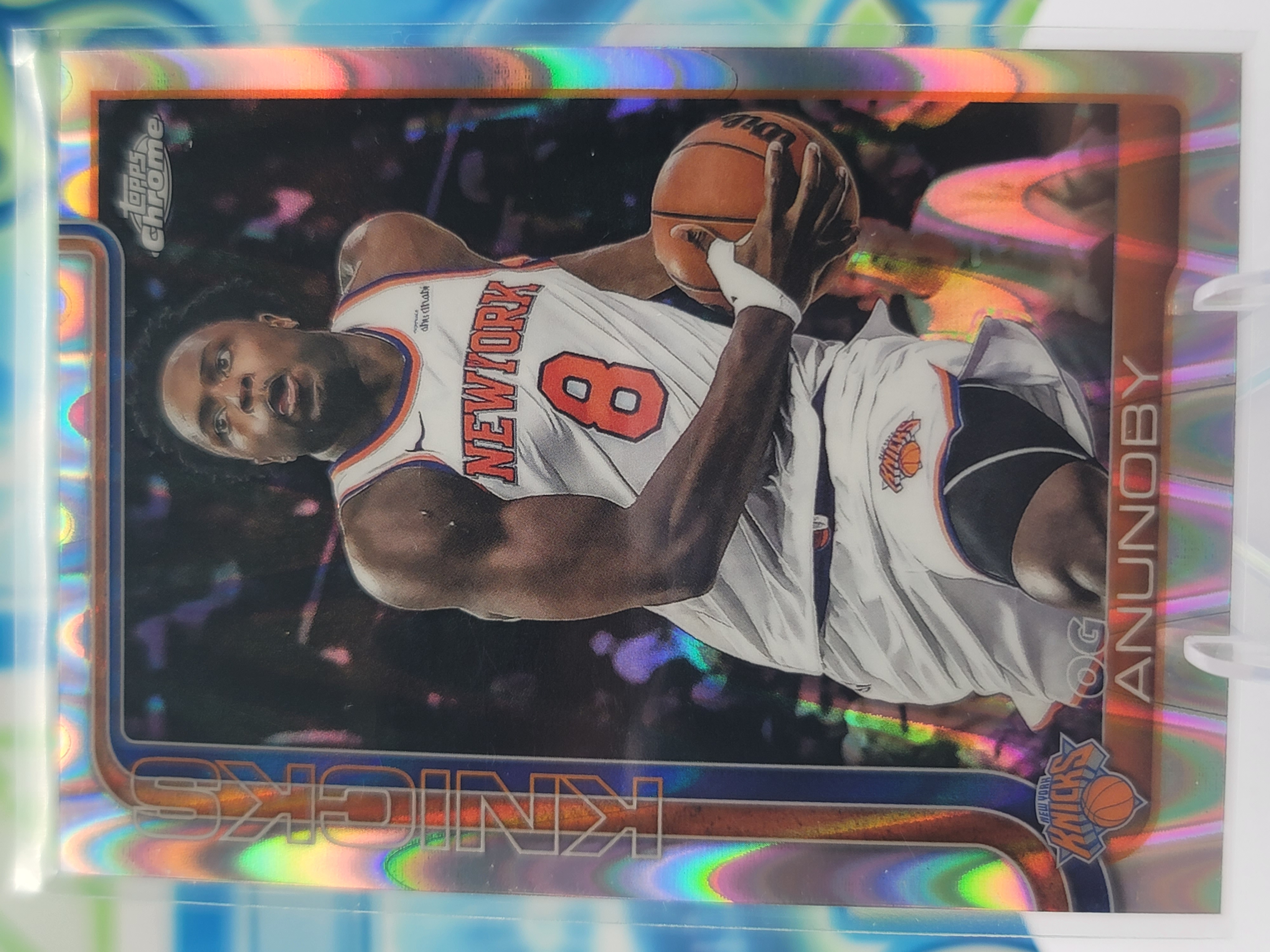 2025 Topps Topps Chrome OG Anunoby — 2025 Topps Topps Chrome Raywave OG Anunoby