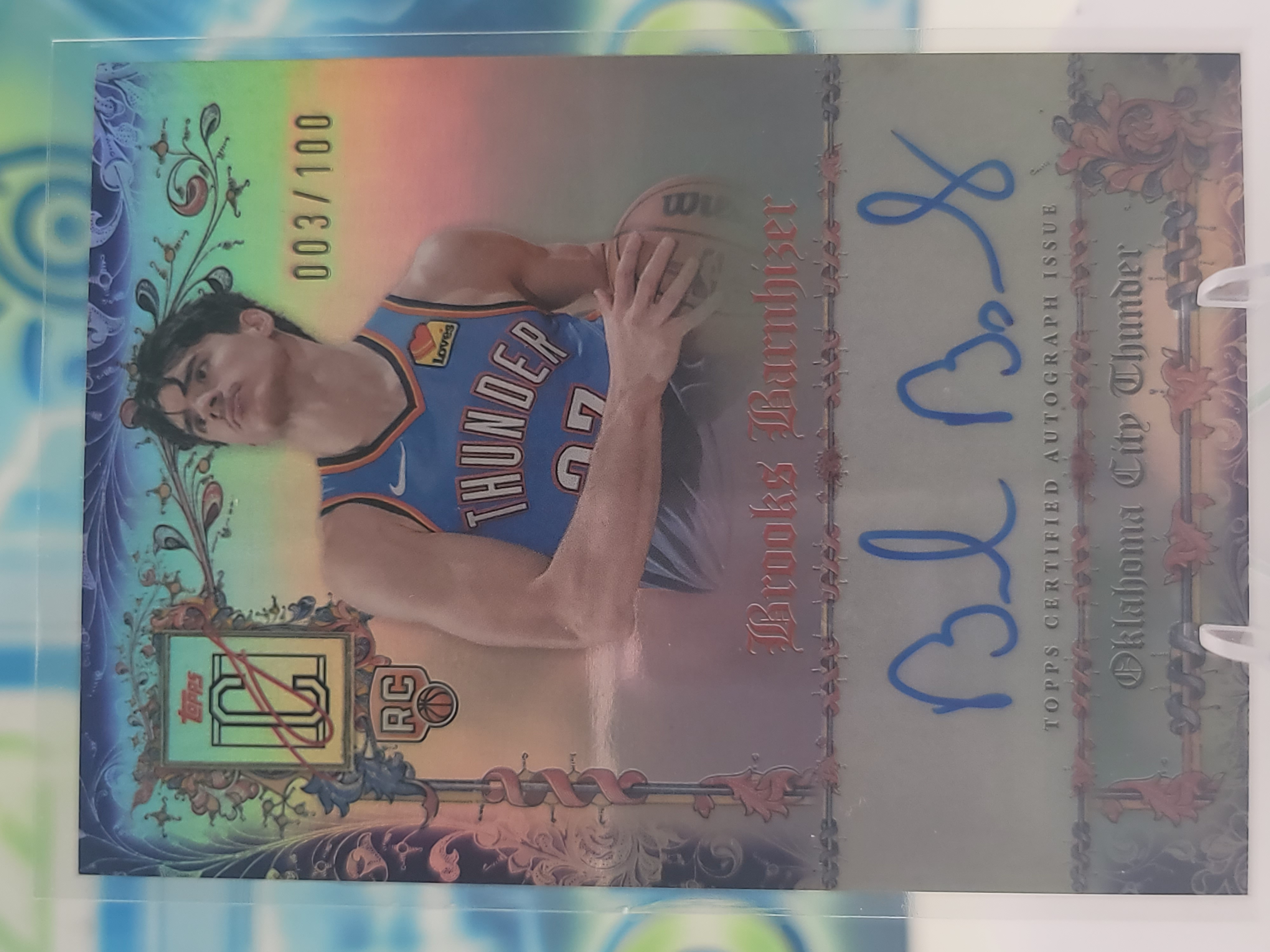 2026 Topps Signature Class Brooks Barnhizer — 2026 Topps Signature Class Manuscripts Purple Brooks Barnhizer Rookie #3 of 100