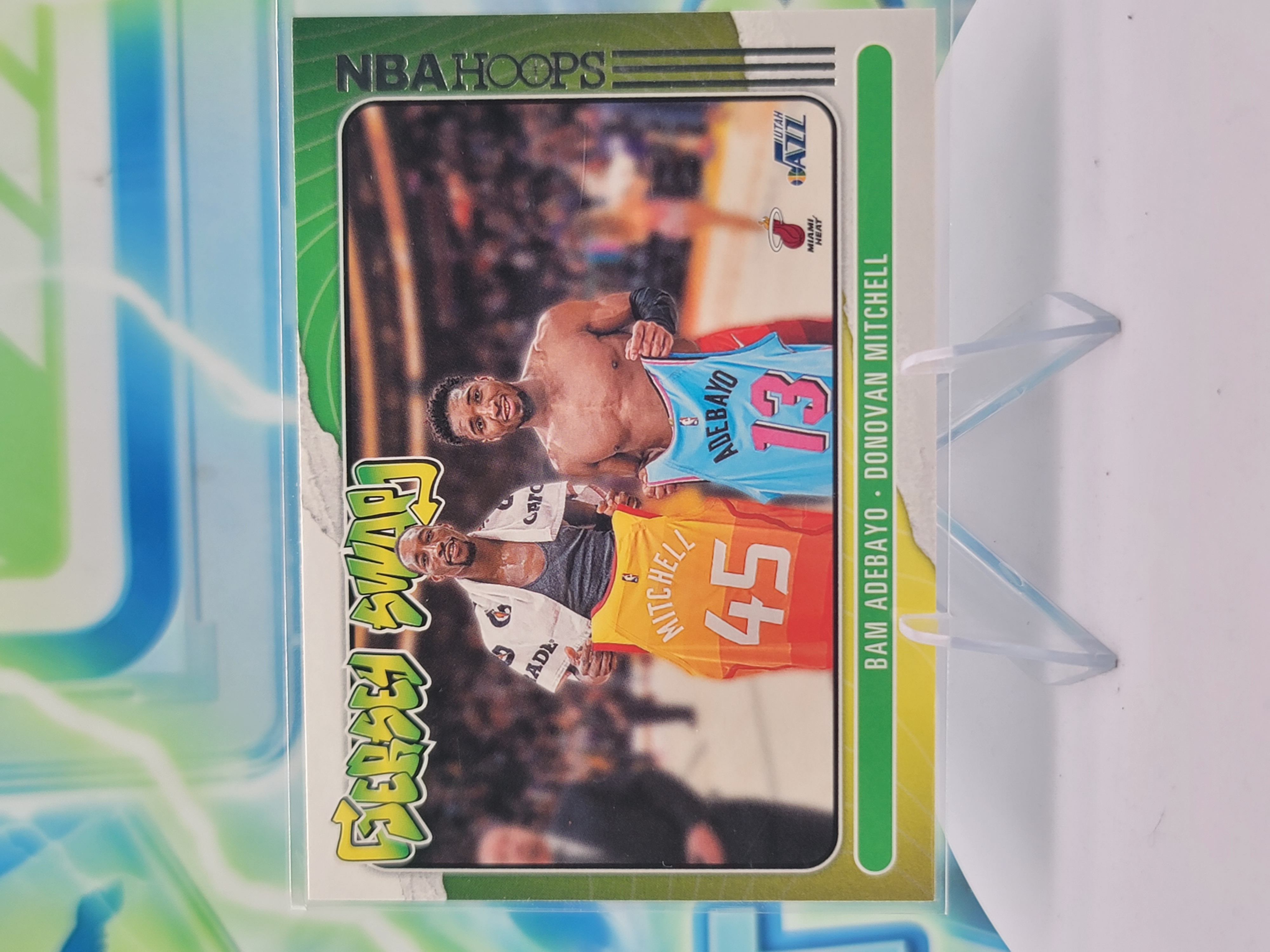 2021 Panini NBA Hoops Bam Adebayo & Donovan Mitchell — 2021 Panini NBA Hoops Jersey Swap Bam Adebayo & Donovan Mitchell