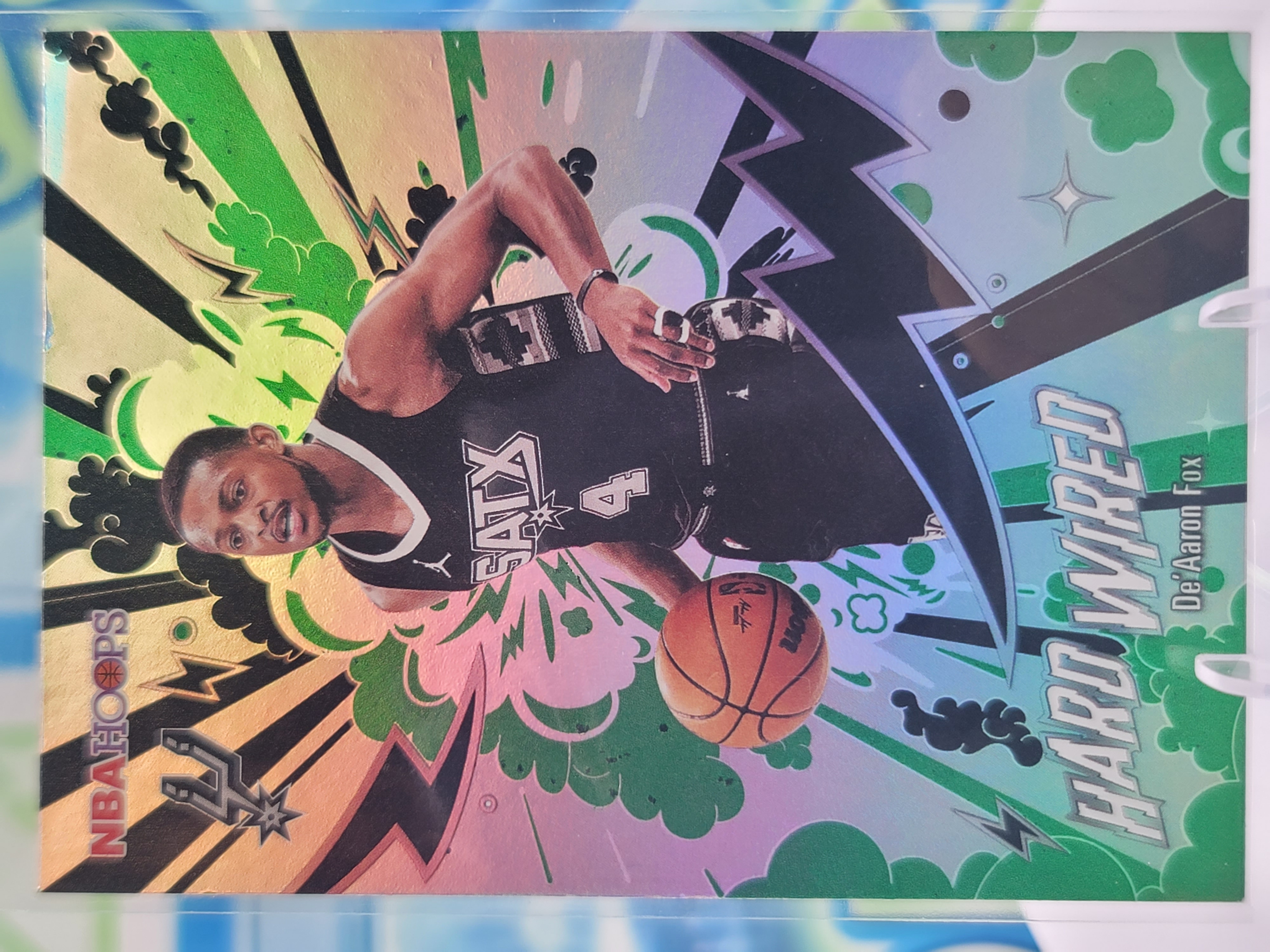 2026 Topps NBA Hoops De'Aaron Fox — 2026 Topps NBA Hoops Green Hard Wired De'Aaron Fox