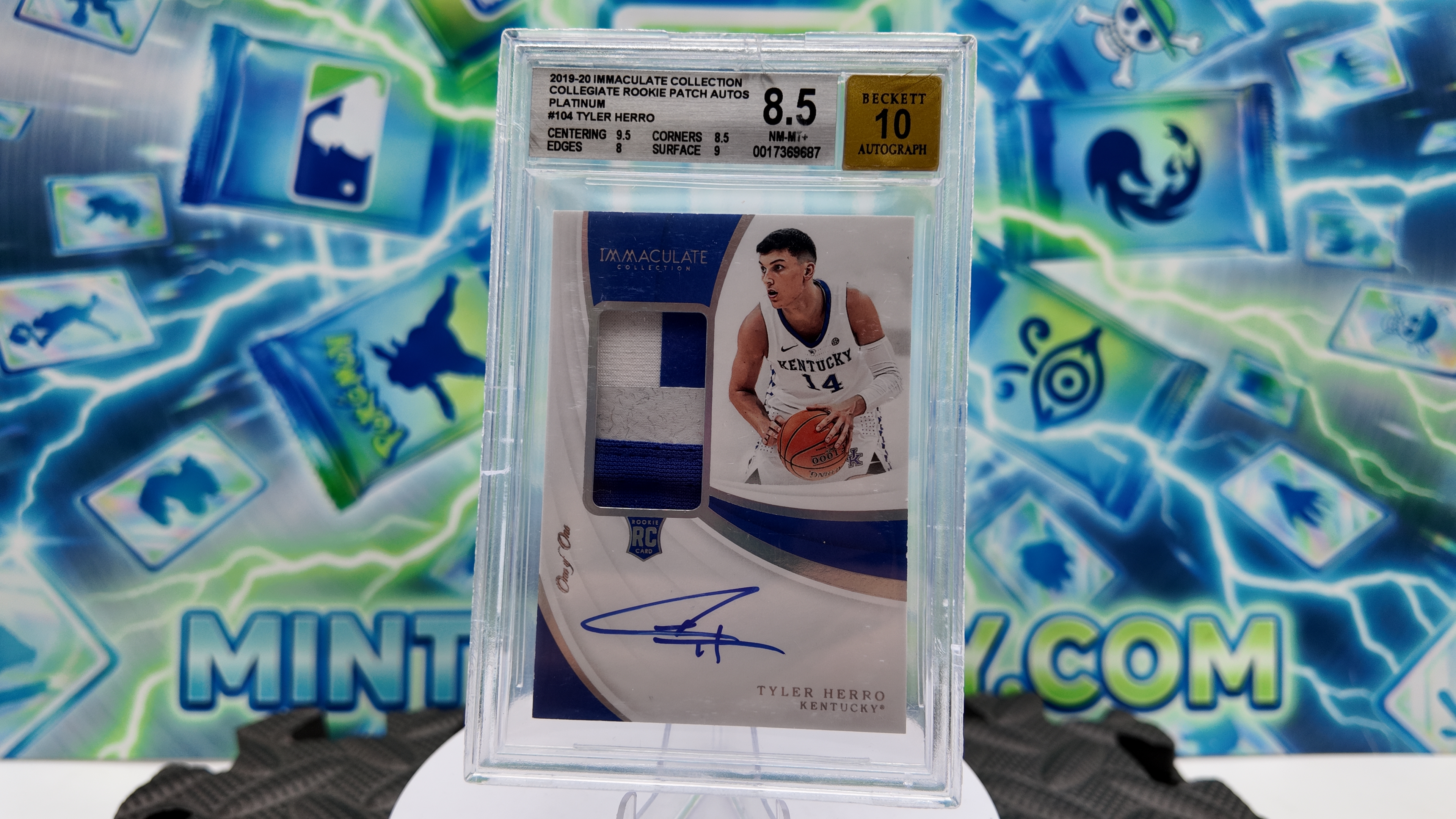 2020 Panini Immaculate Tyler Herro — 2020 Panini Immaculate Tyler Herro RPA 1 / 1 Beckett 8.5