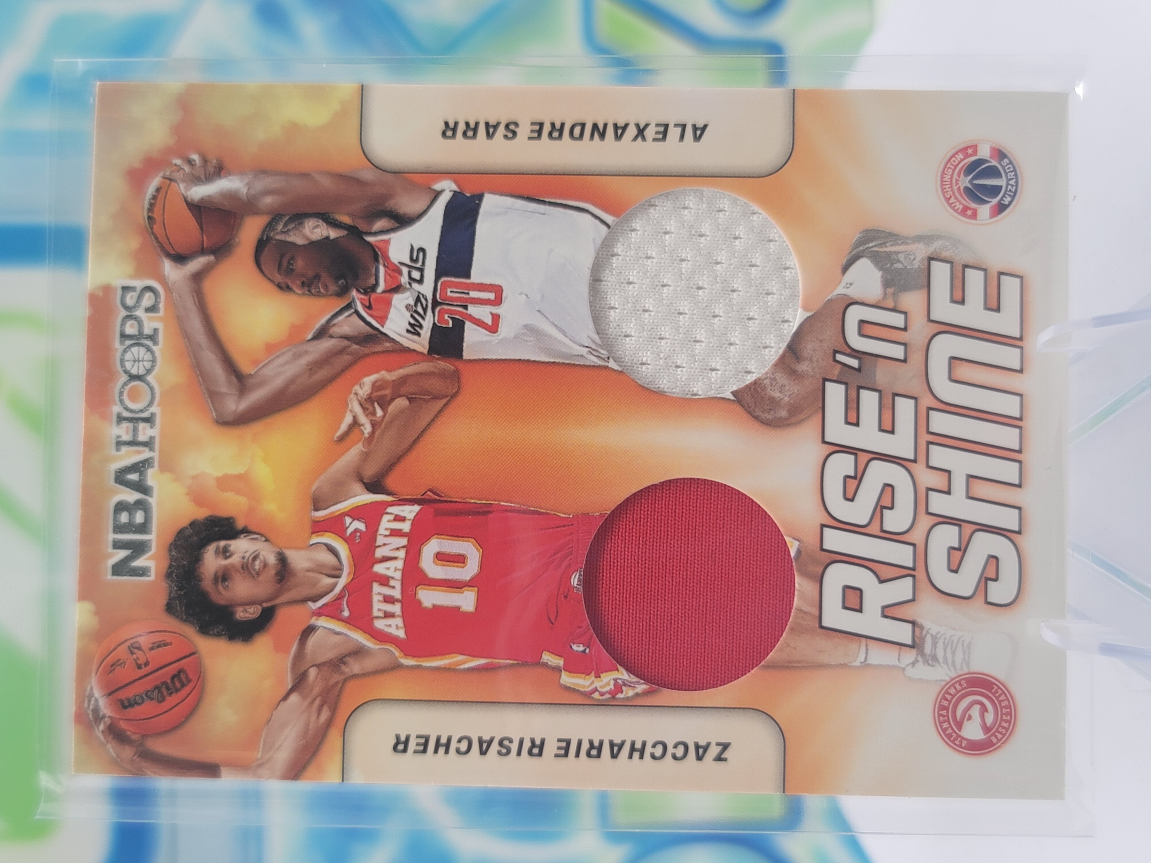 2025 Panini NBA Hoops Zaccharie Risacher & Alexandre Sarr — 2025 Panini NBA Hoops Patch Zaccharie Risacher & Alexandre Sarr Patch