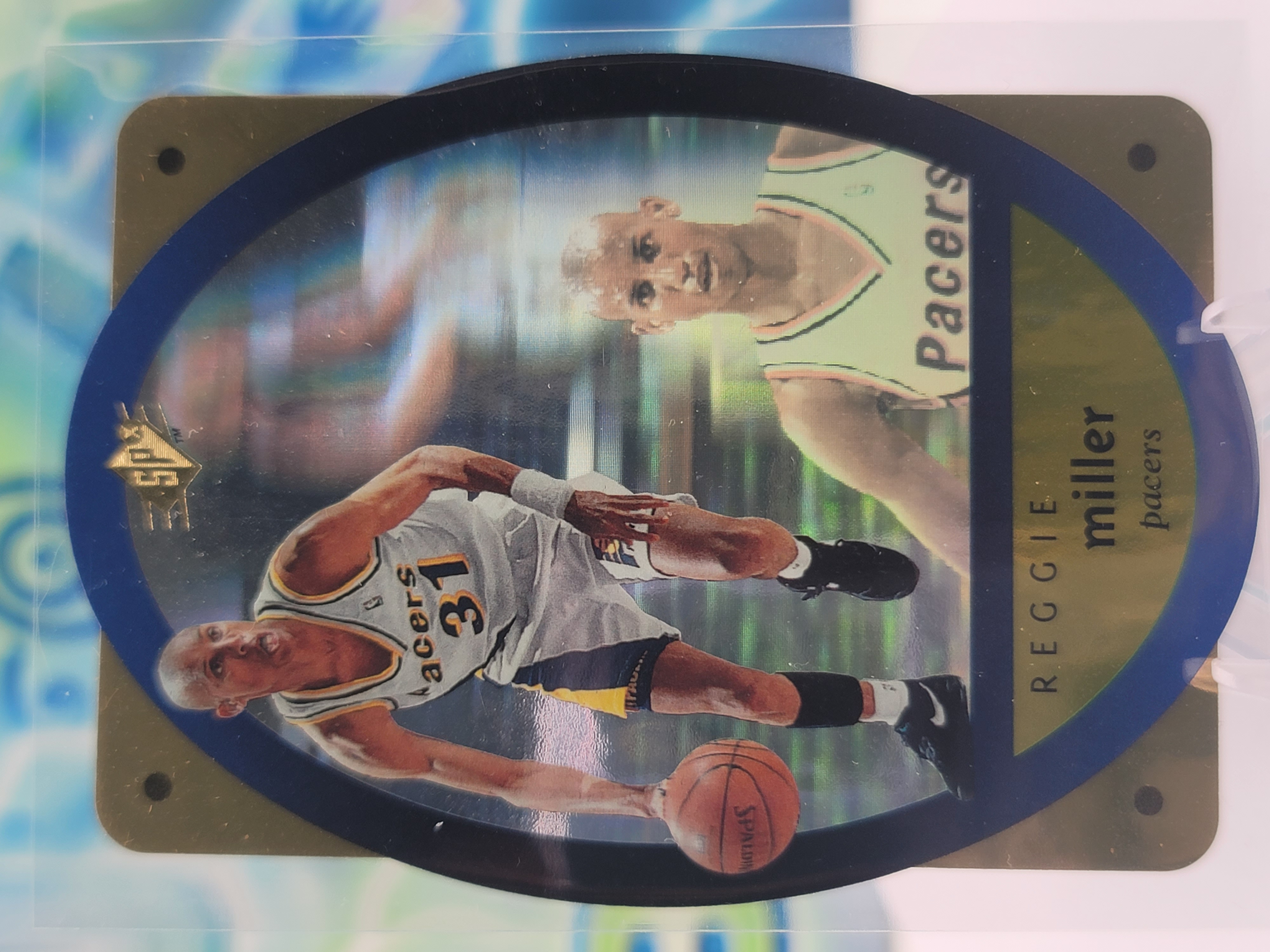 1996 Upper Deck SPx Reggie Miller — 1996 Upper Deck SPx Gold Die-Cut Reggie Miller