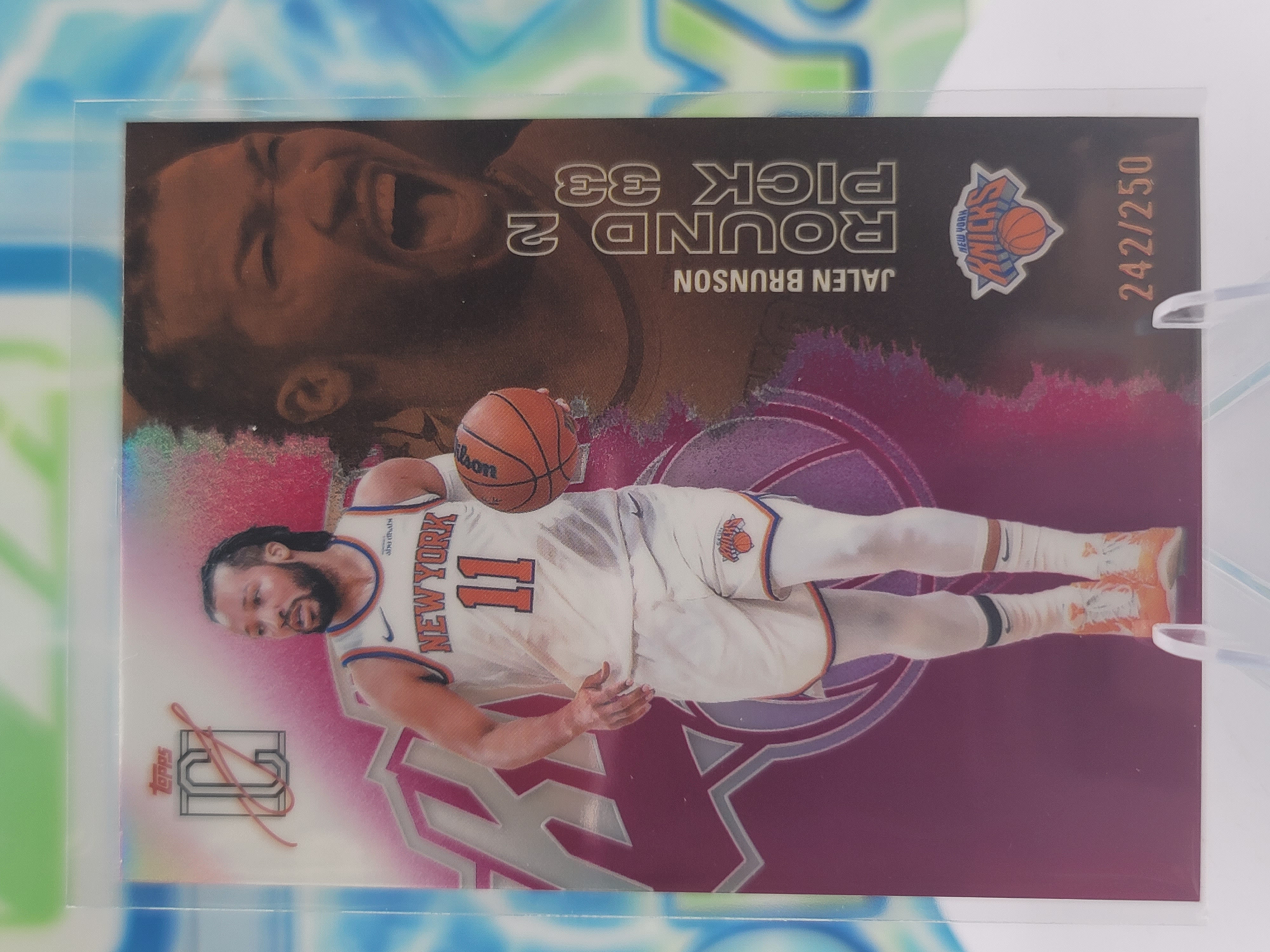 2026 Topps Signature Class Jalen Brunson — 2026 Topps Signature Class Magenta Jalen Brunson #242 of 250