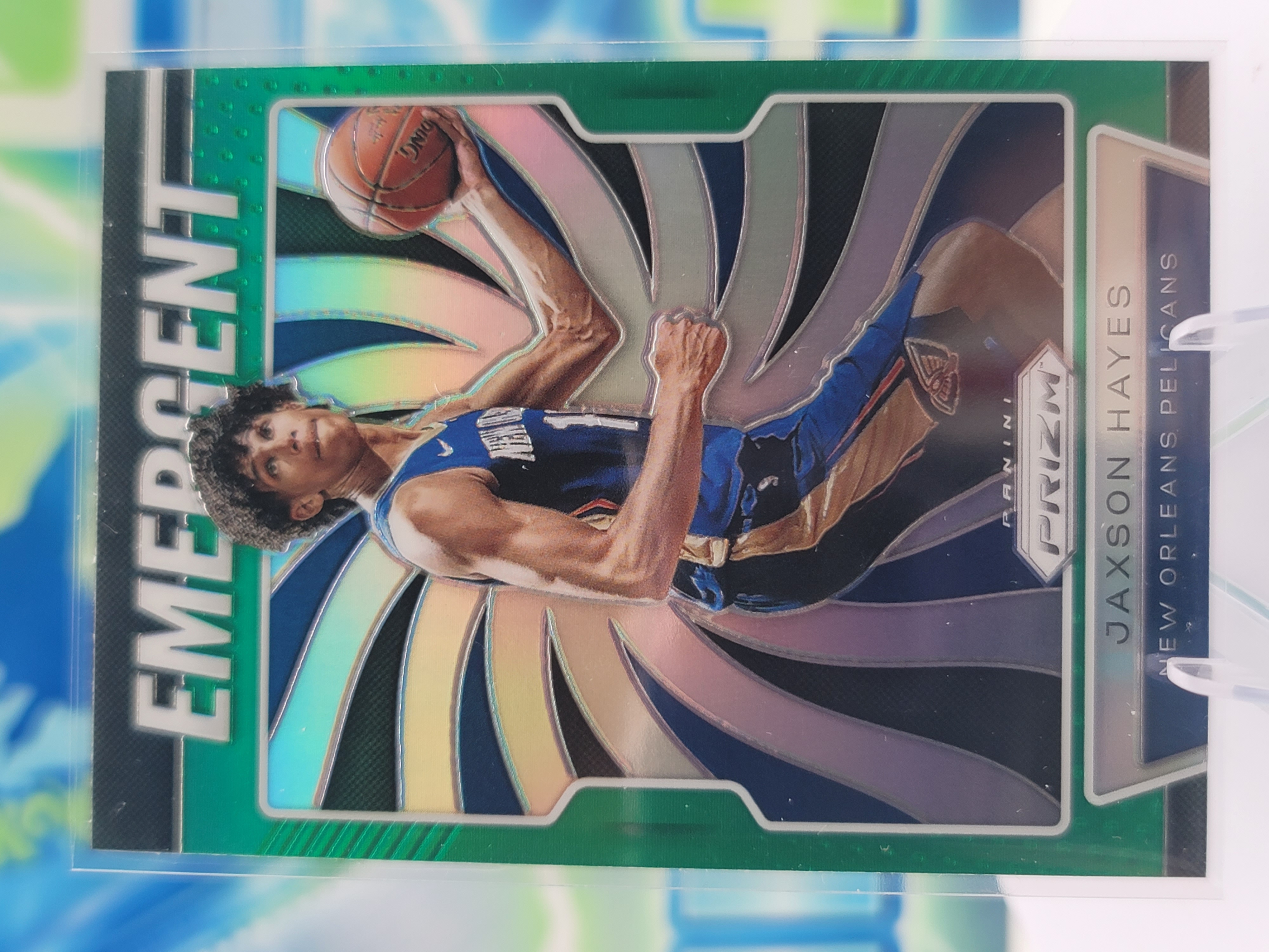 2020 Panini Prizm Jaxson Hayes — 2020 Panini Prizm Emergent Green Prizm Jaxson Hayes
