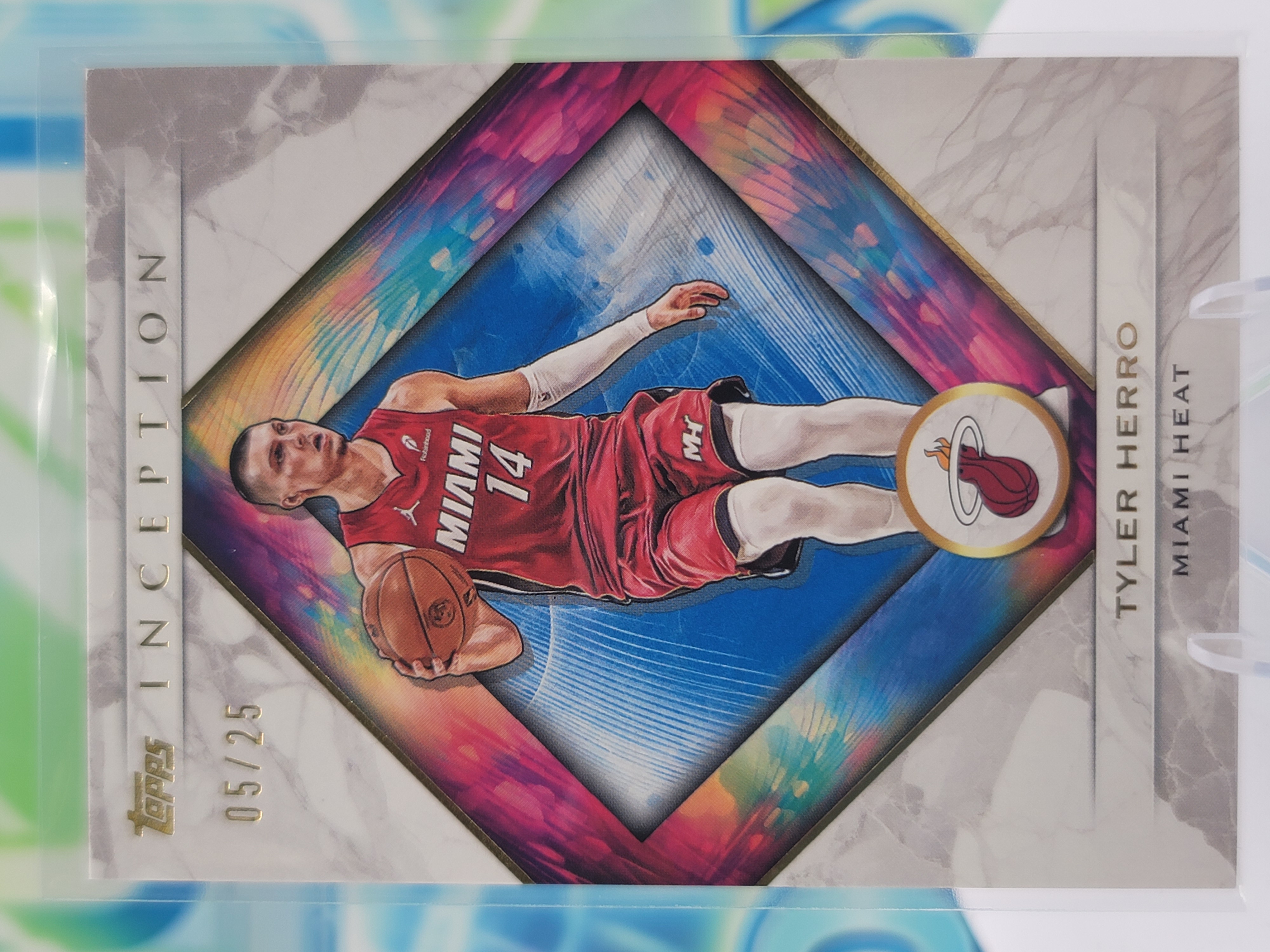 2026 Topps Inception Tyler Herro — 2026 Topps Inception Blue Tyler Herro #05 of 25