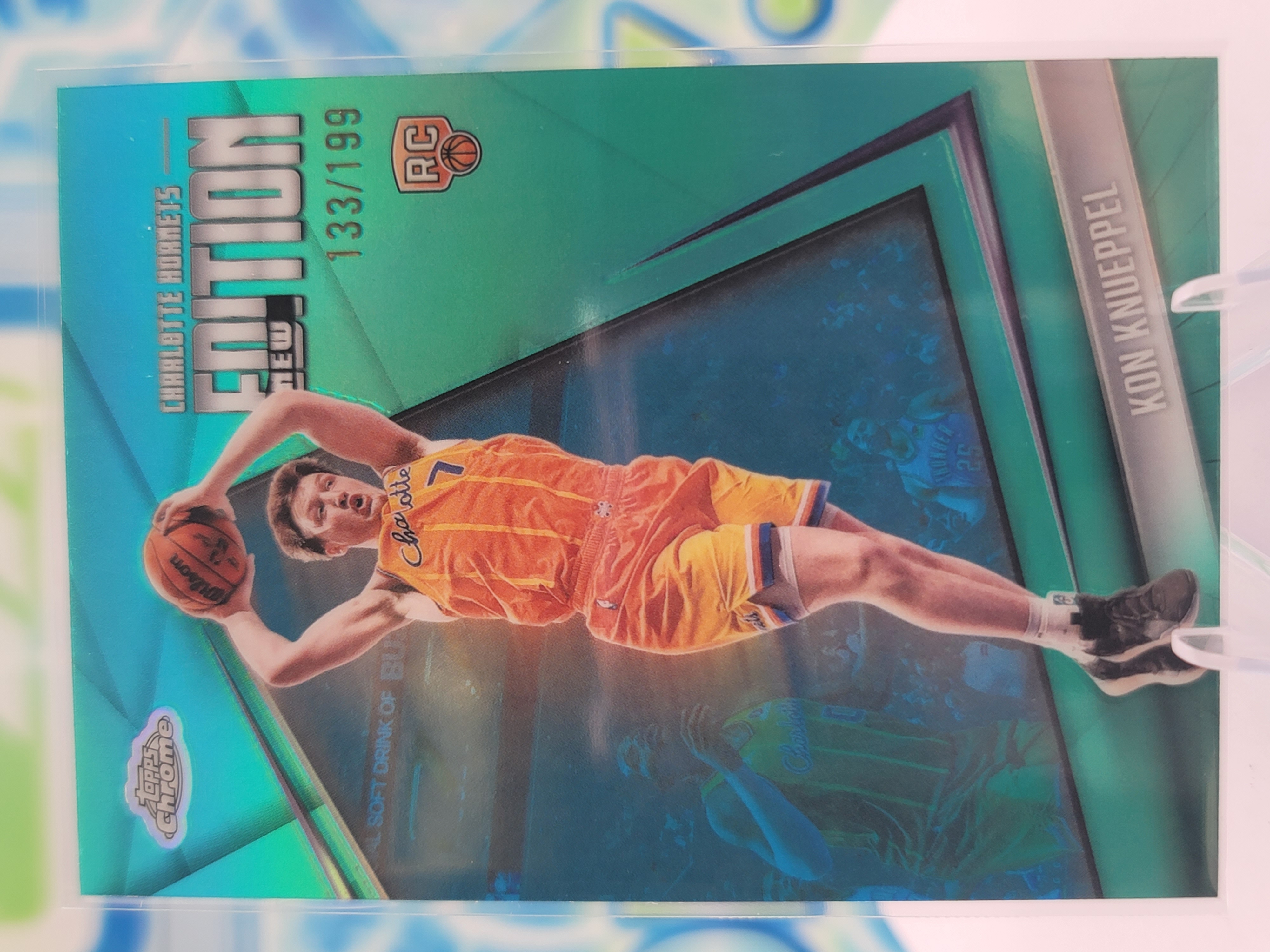 2026 Topps Chrome Update Kon Knueppel — 2026 Topps Chrome Update New Edition Aqua Kon Knueppel Rookie # / 199