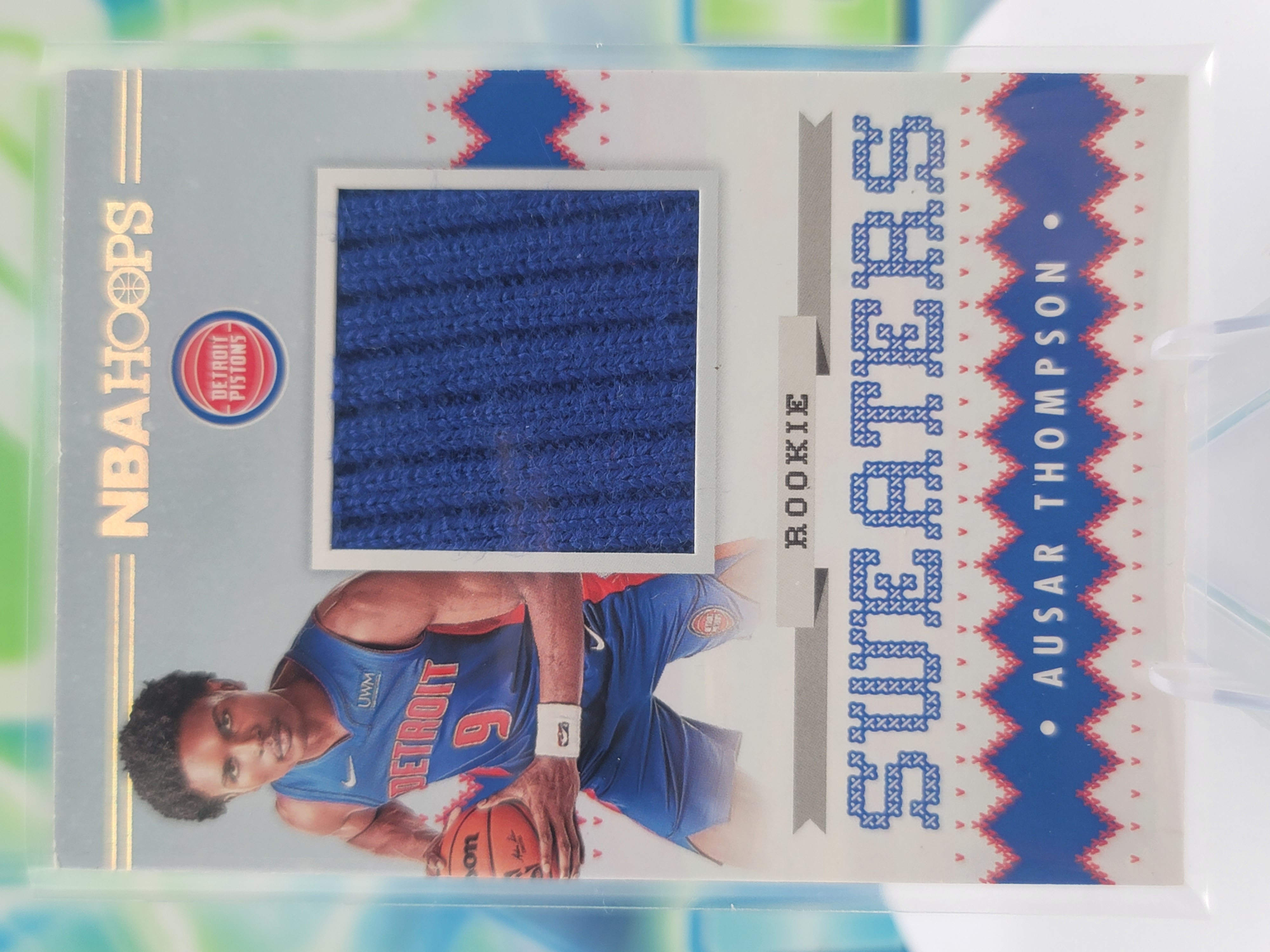 2024 Panini NBA Hoops Ausar Thompson — 2024 Panini NBA Hoops Rookie Sweaters Patch Ausar Thompson Rookie Patch