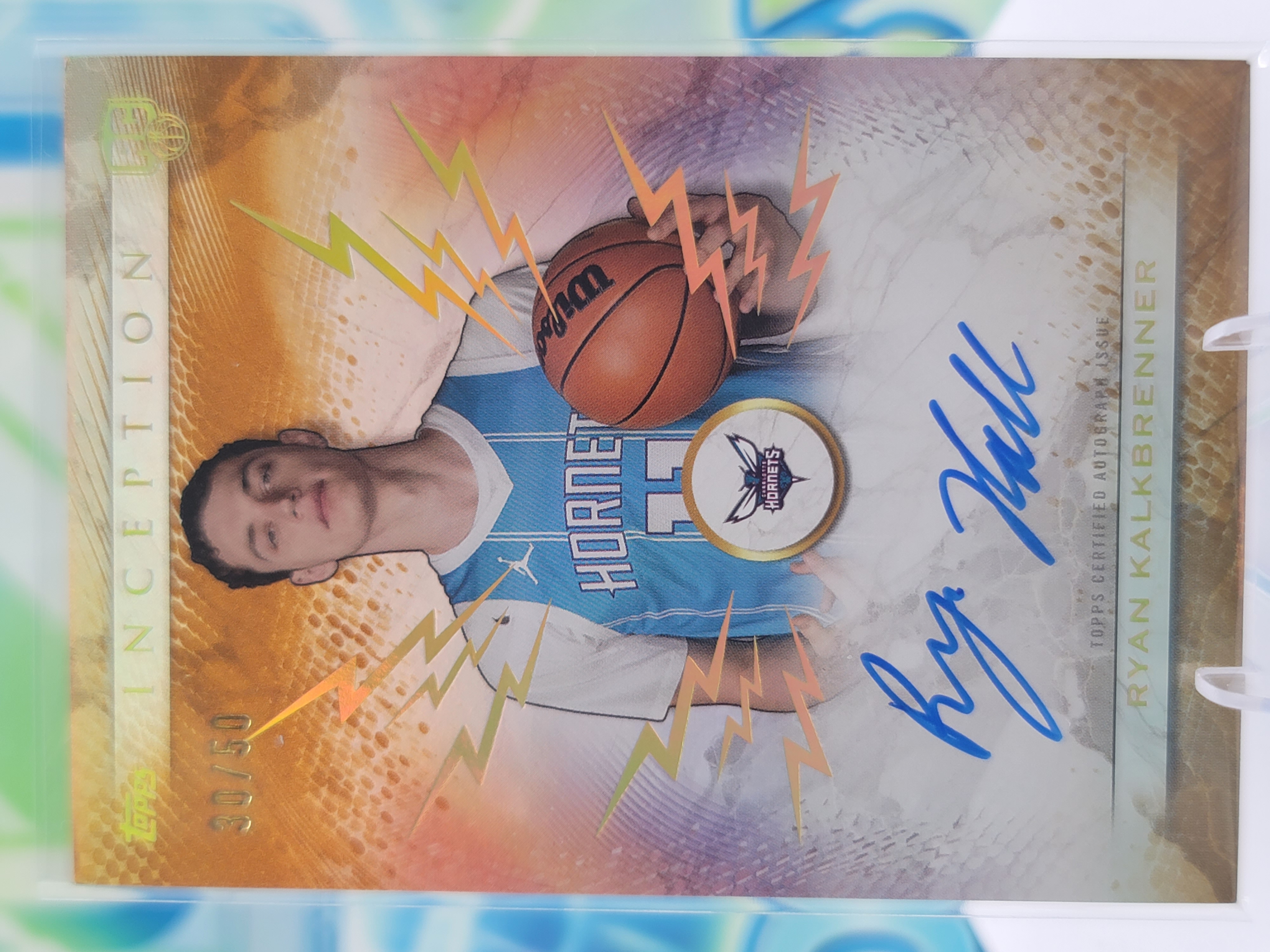 2026 Topps Inception Ryan Kalkbrenner — 2026 Topps Inception Rookie Autograph Gold Electricity Ryan Kalkbrenner Rookie Autograph #30 of 50