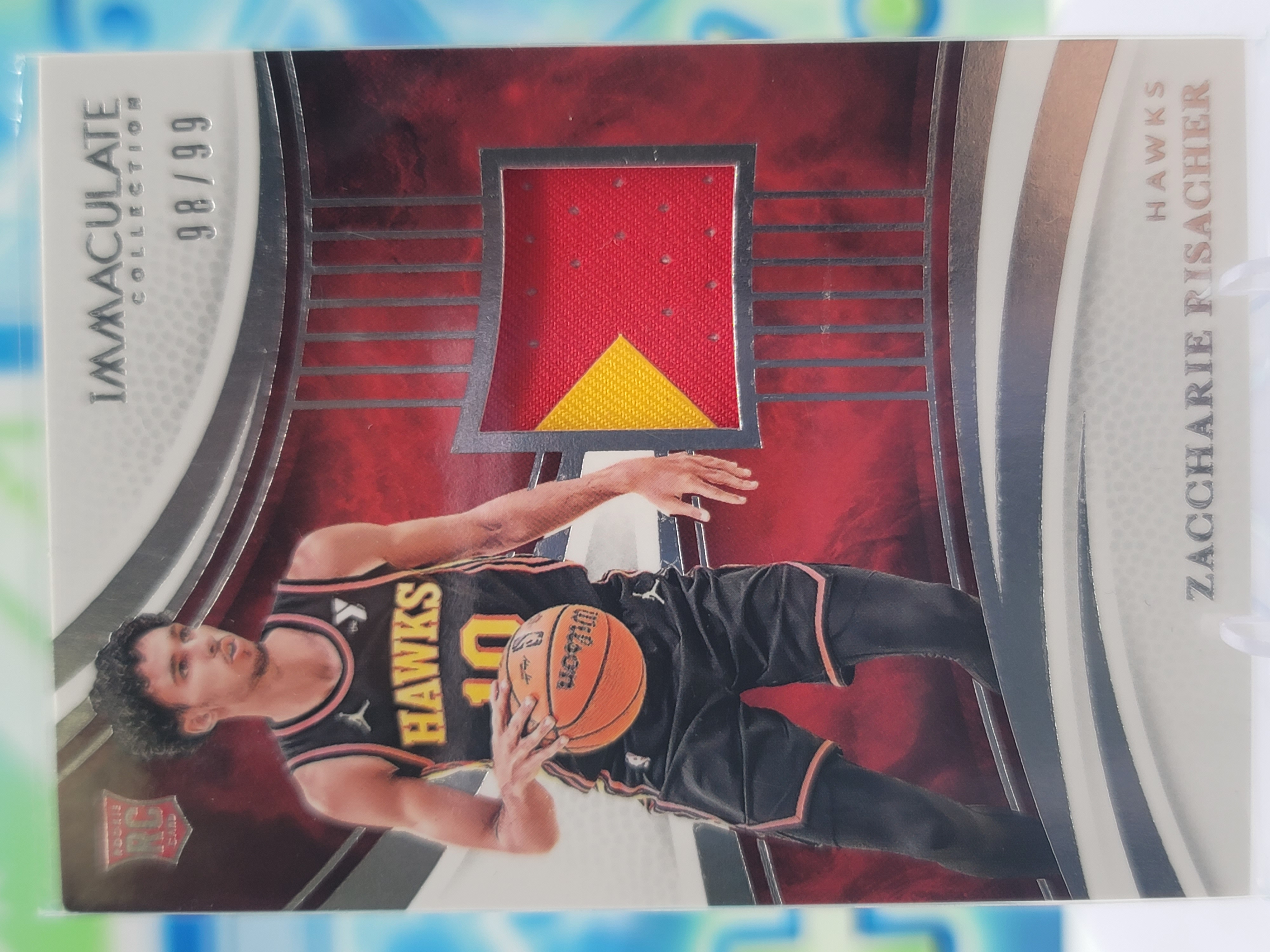 2025 Panini Immaculate Zaccharie Risacher — 2025 Panini Immaculate Zaccharie Risacher Rookie Patch #98 of 99