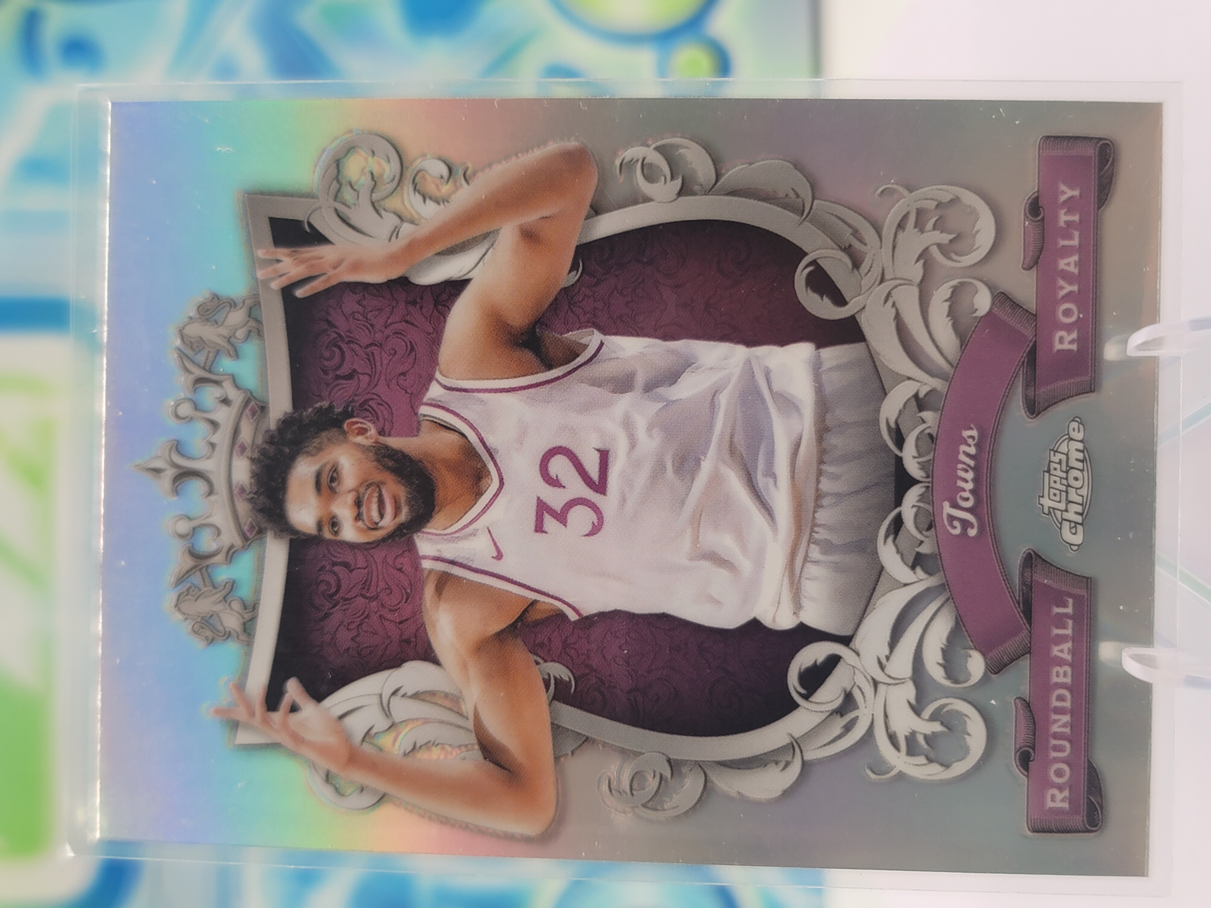 2024 Topps Topps Chrome Karl-Anthony Towns — 2024 Topps Topps Chrome Roundball Royalty Refractor Karl-Anthony Towns