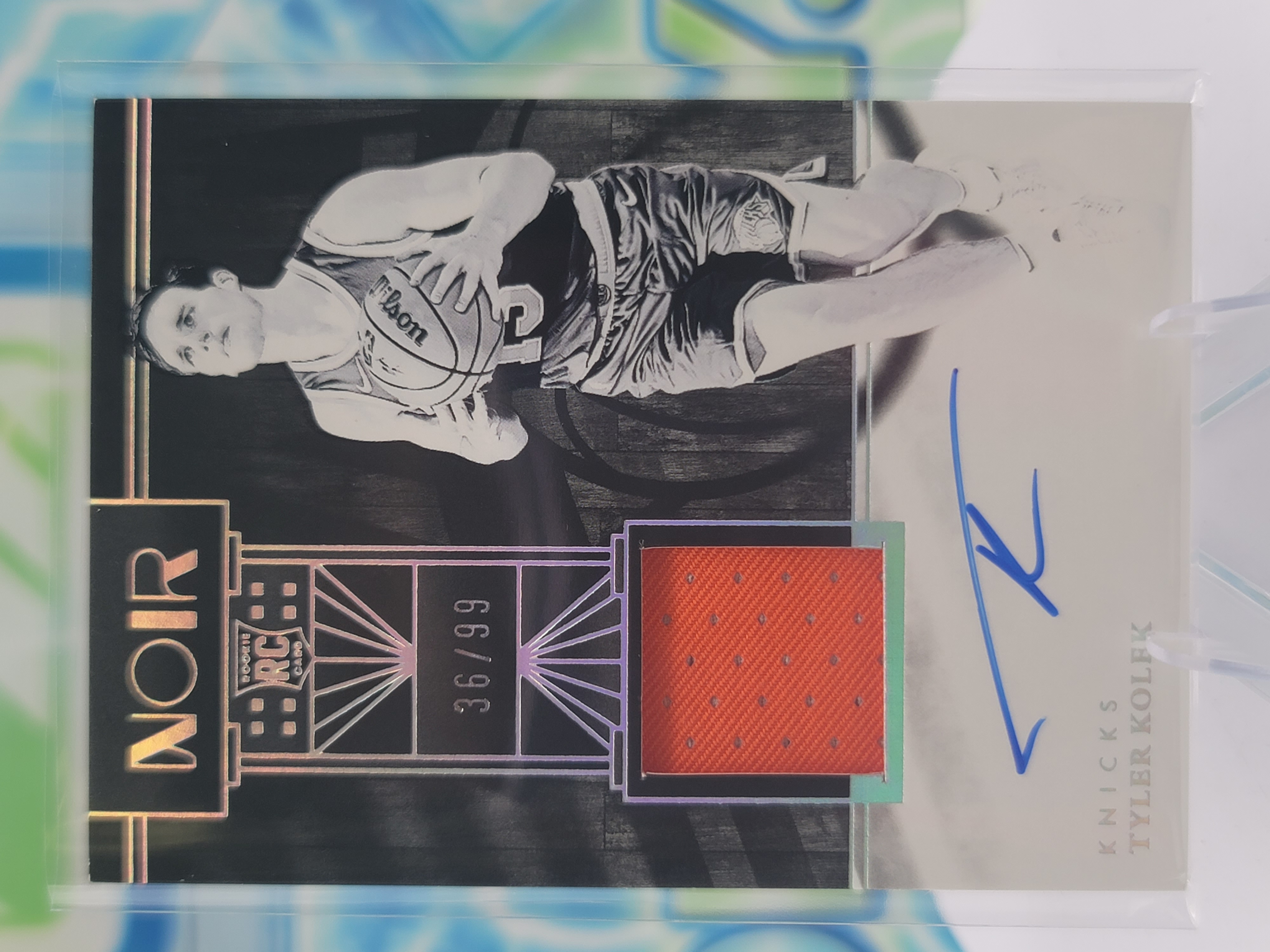 2025 Panini Noir Tyler Kolek — 2025 Panini Noir Patch Auto Tyler Kolek Rookie Patch Autograph #36 of 99