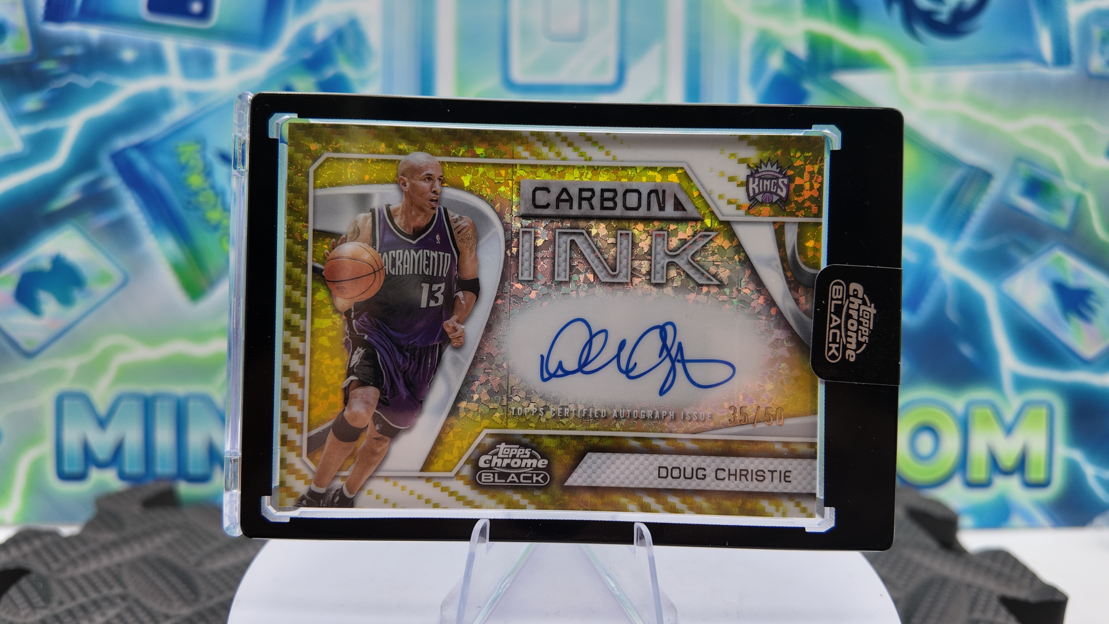 2026 Topps Chrome Black Doug Christie — 2026 Topps Chrome Black Carbon Ink Gold Doug Christie Autograph # / 50 Topps Chrome Black Sealed