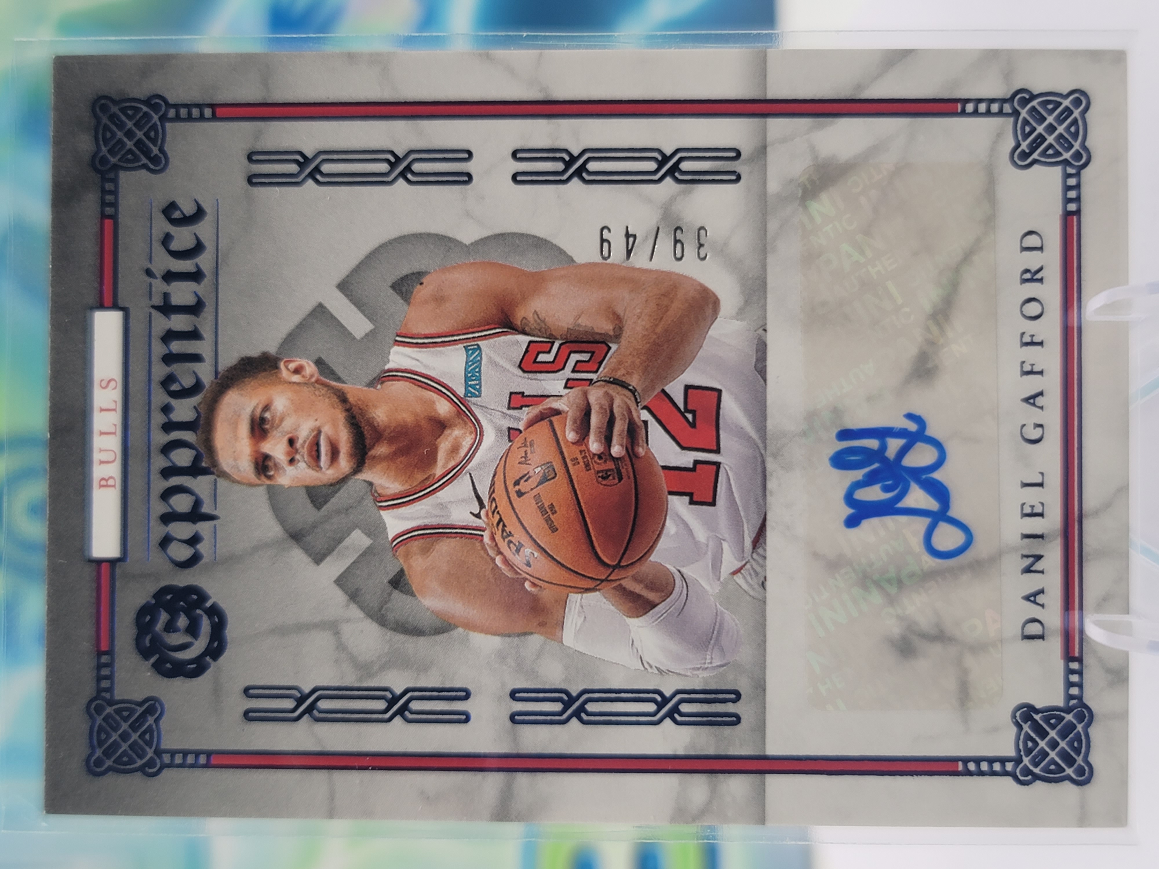 2020 Panini Chronicles Excalibur Daniel Gafford — 2020 Panini Chronicles Excalibur Apprentice Auto Daniel Gafford Autograph #39 of 49