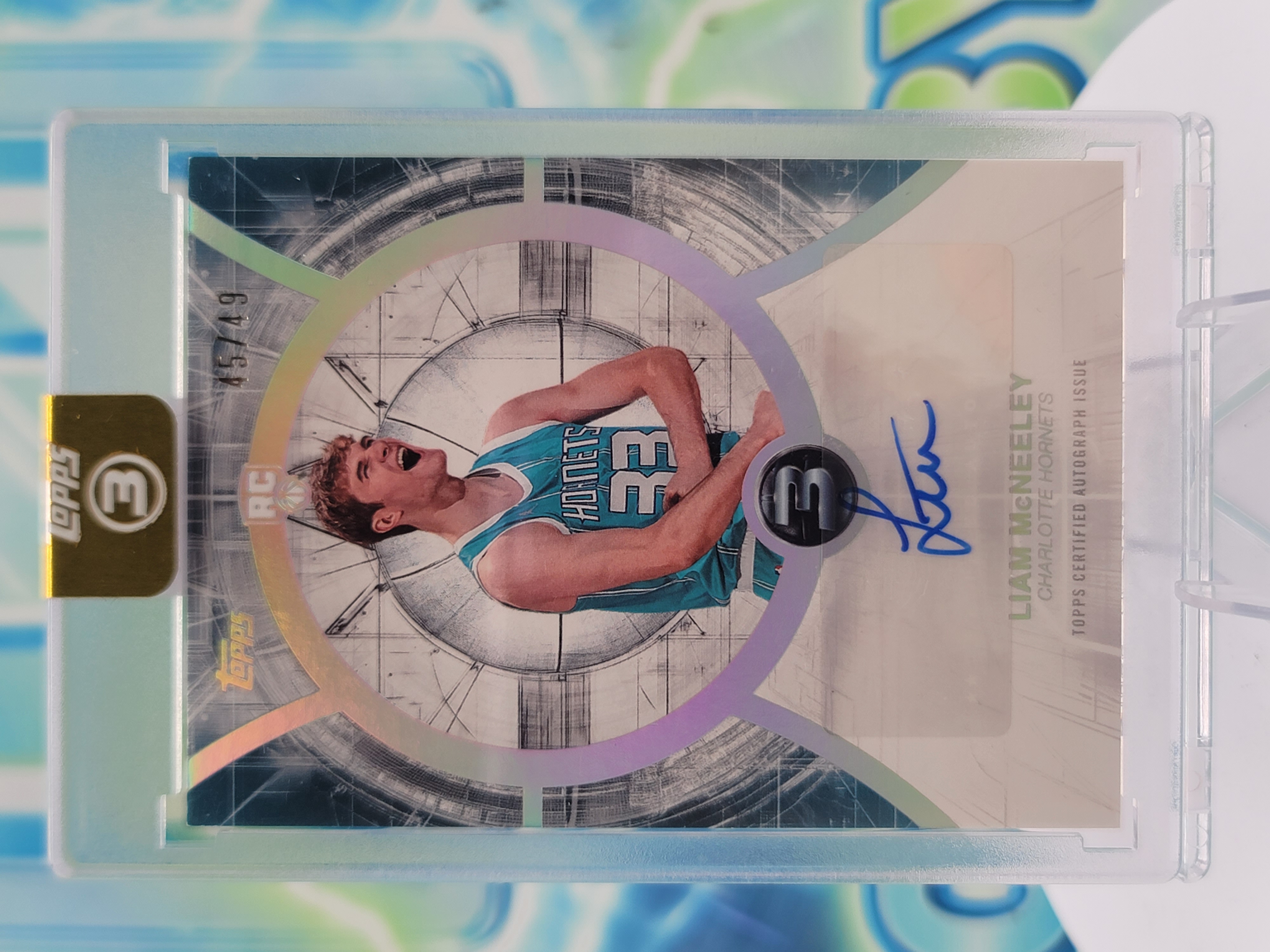2026 Topps 3 Liam McNeeley — 2026 Topps 3 Liam McNeeley Rookie Autograph #45 of 49
