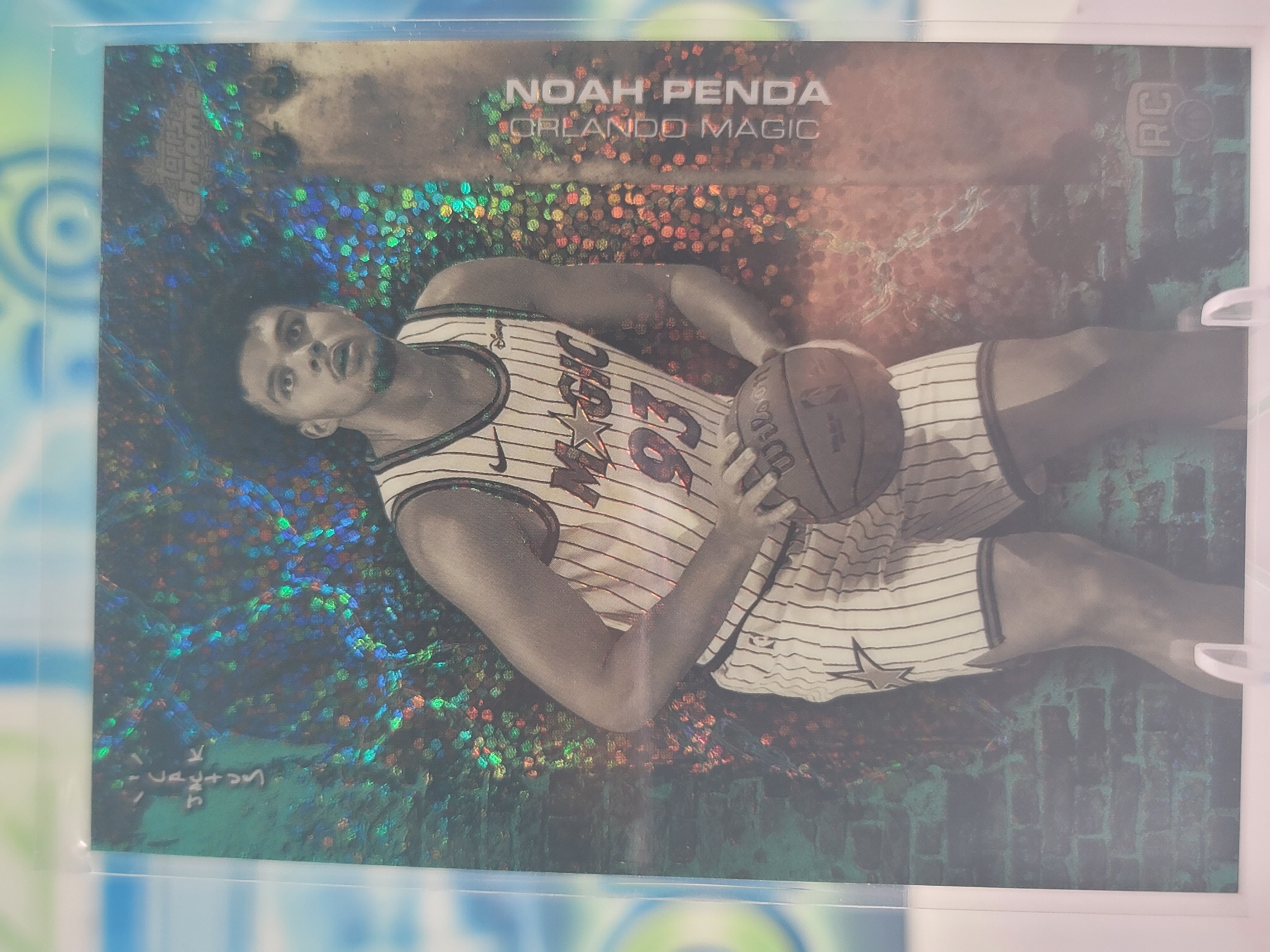 2026 Topps Chrome x Cactus Jack Noah Penda — 2026 Topps Chrome x Cactus Jack Teal Speakle Refractor Noah Penda Rookie #241 of 299