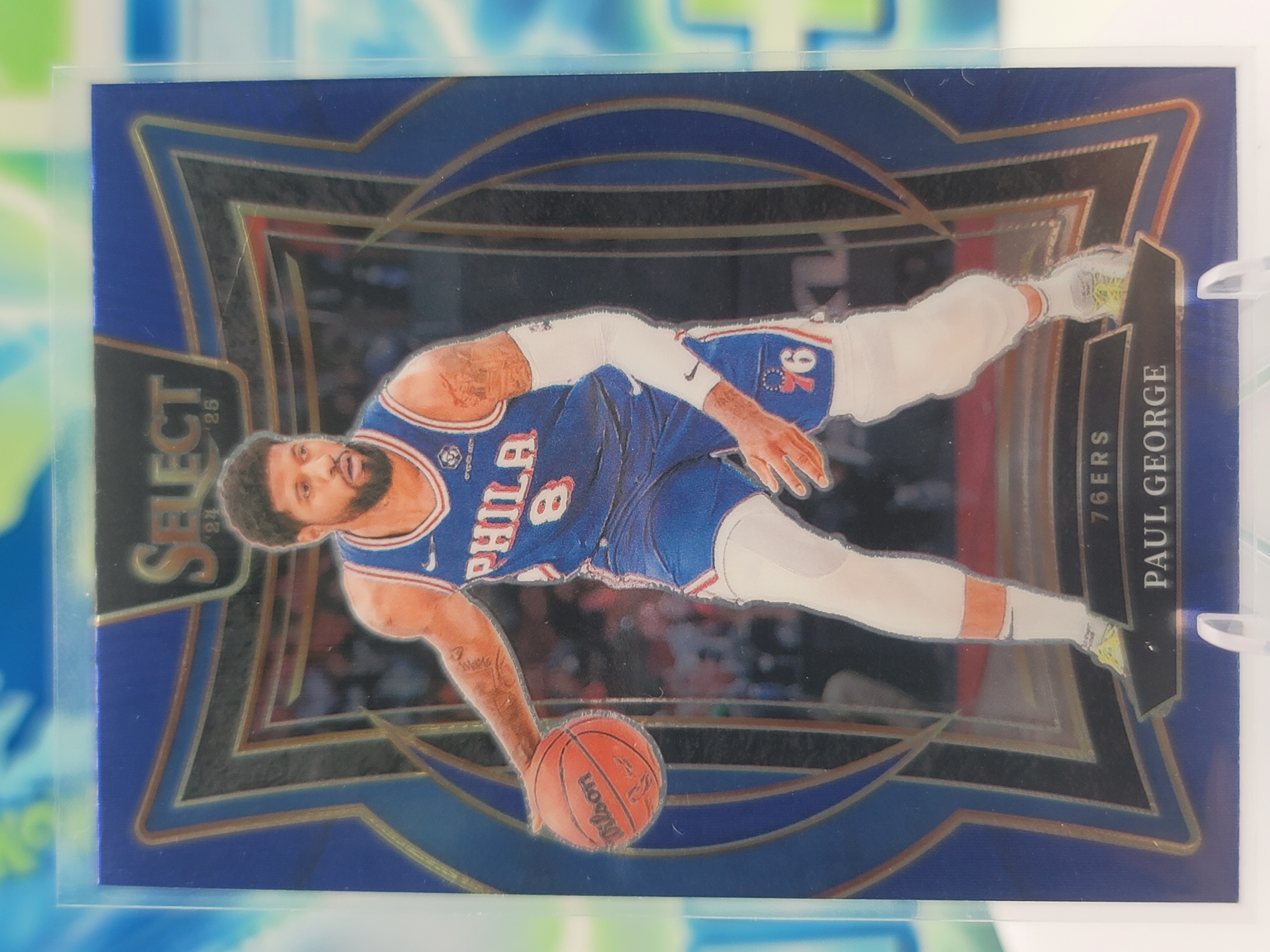 2025 Panini Select Paul George — 2025 Panini Select Concourse Blue Paul George