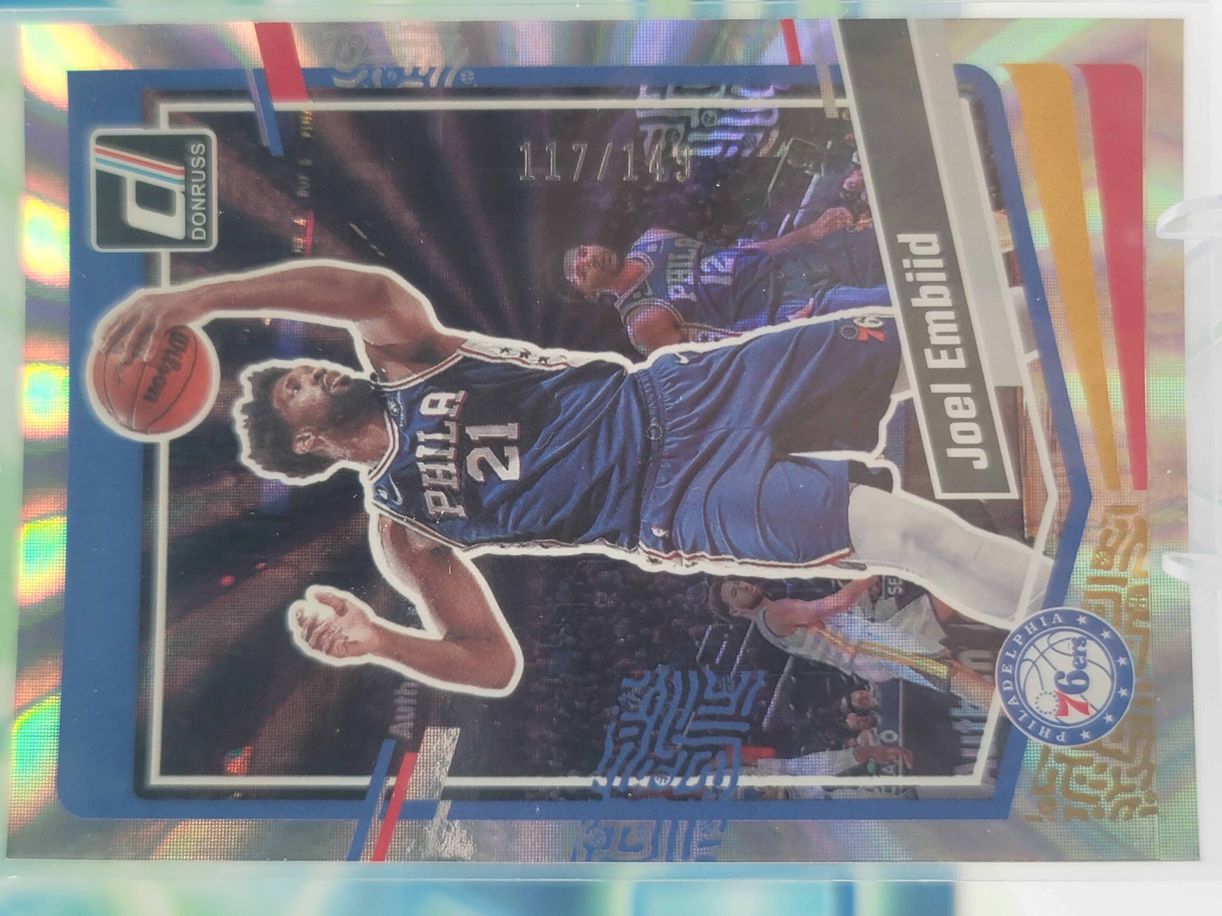 2024 Panini Donruss Joel Embiid — 2024 Panini Donruss Laser Holo Joel Embiid # / 149