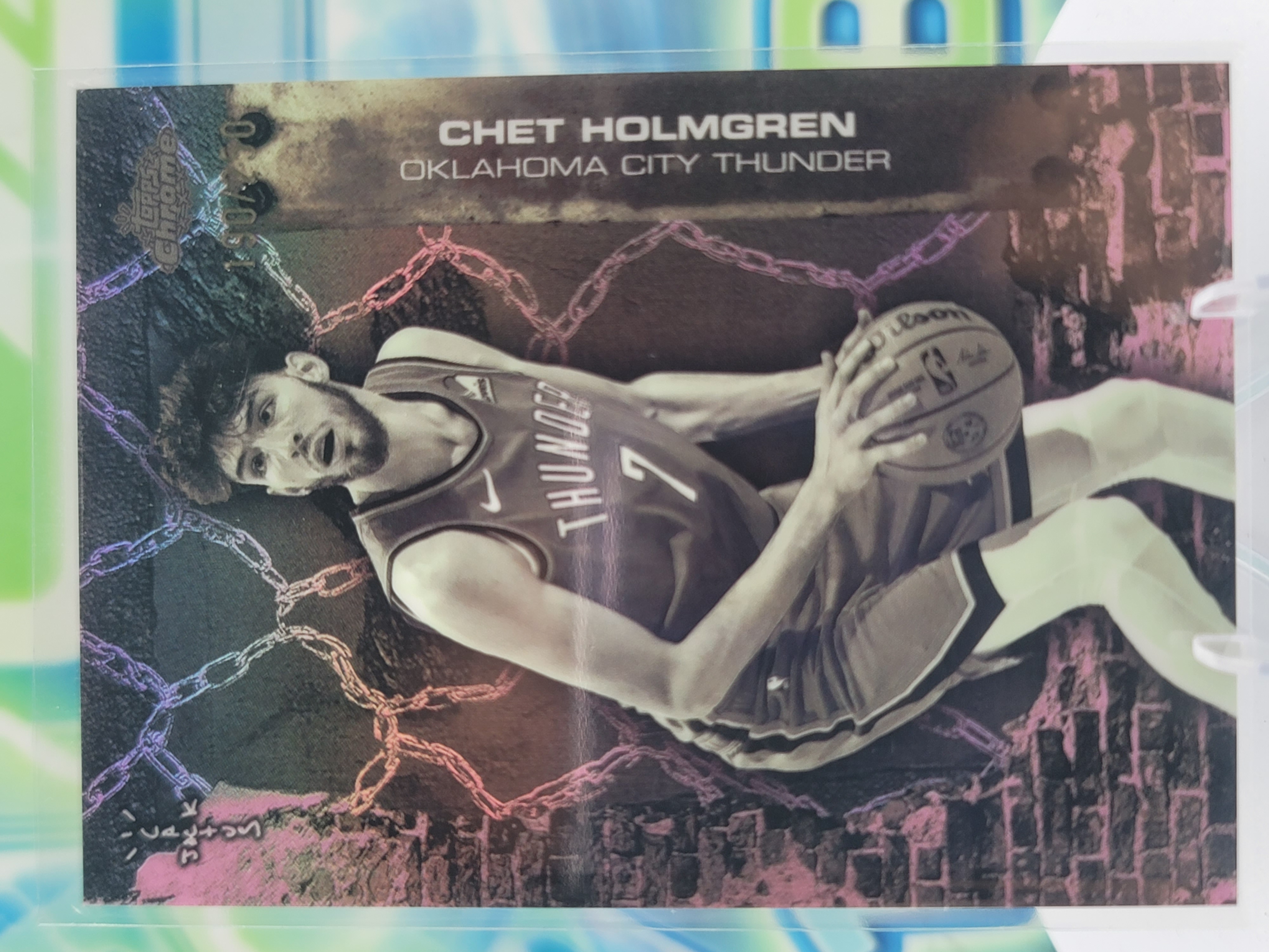 2026 Topps Chrome x Cactus Jack Chet Holmgren — 2026 Topps Chrome x Cactus Jack Pink Refractor Chet Holmgren #190 of 250