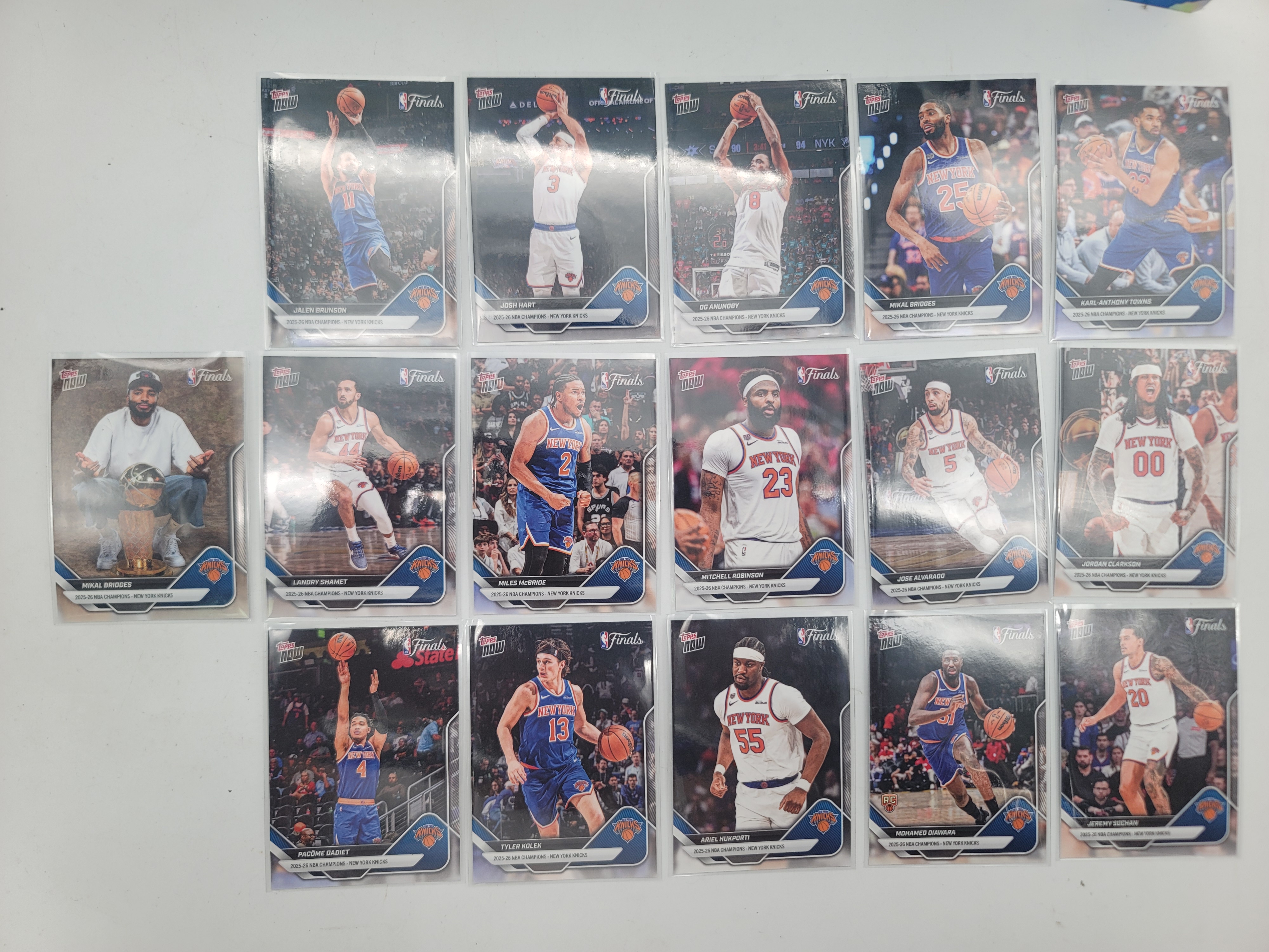 2026 Topps Now New York Knicks Championship — 2026 Topps Now New York Knicks Championship LOT