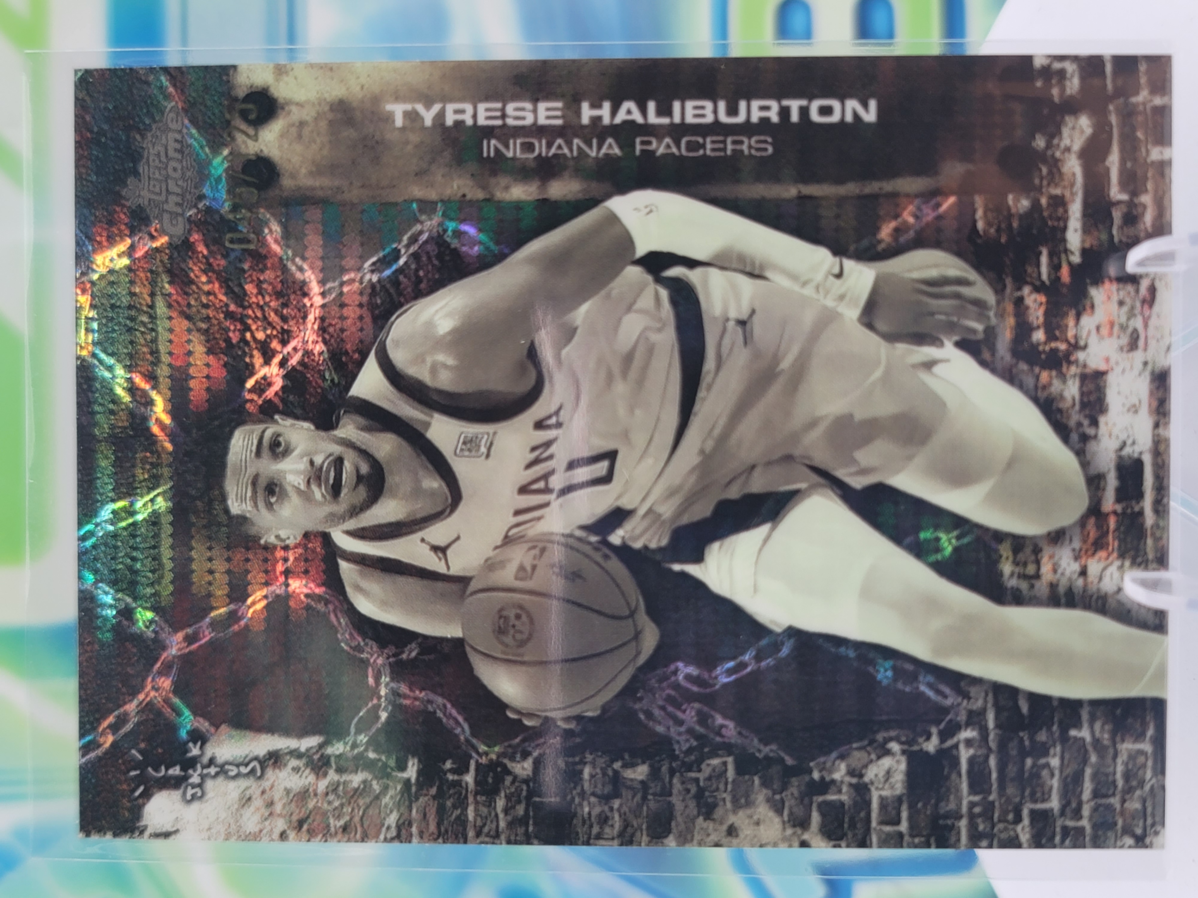 2026 Topps Chrome x Cactus Jack Tyrese Haliburton — 2026 Topps Chrome x Cactus Jack Sonar Tyrese Haliburton #45 of 125