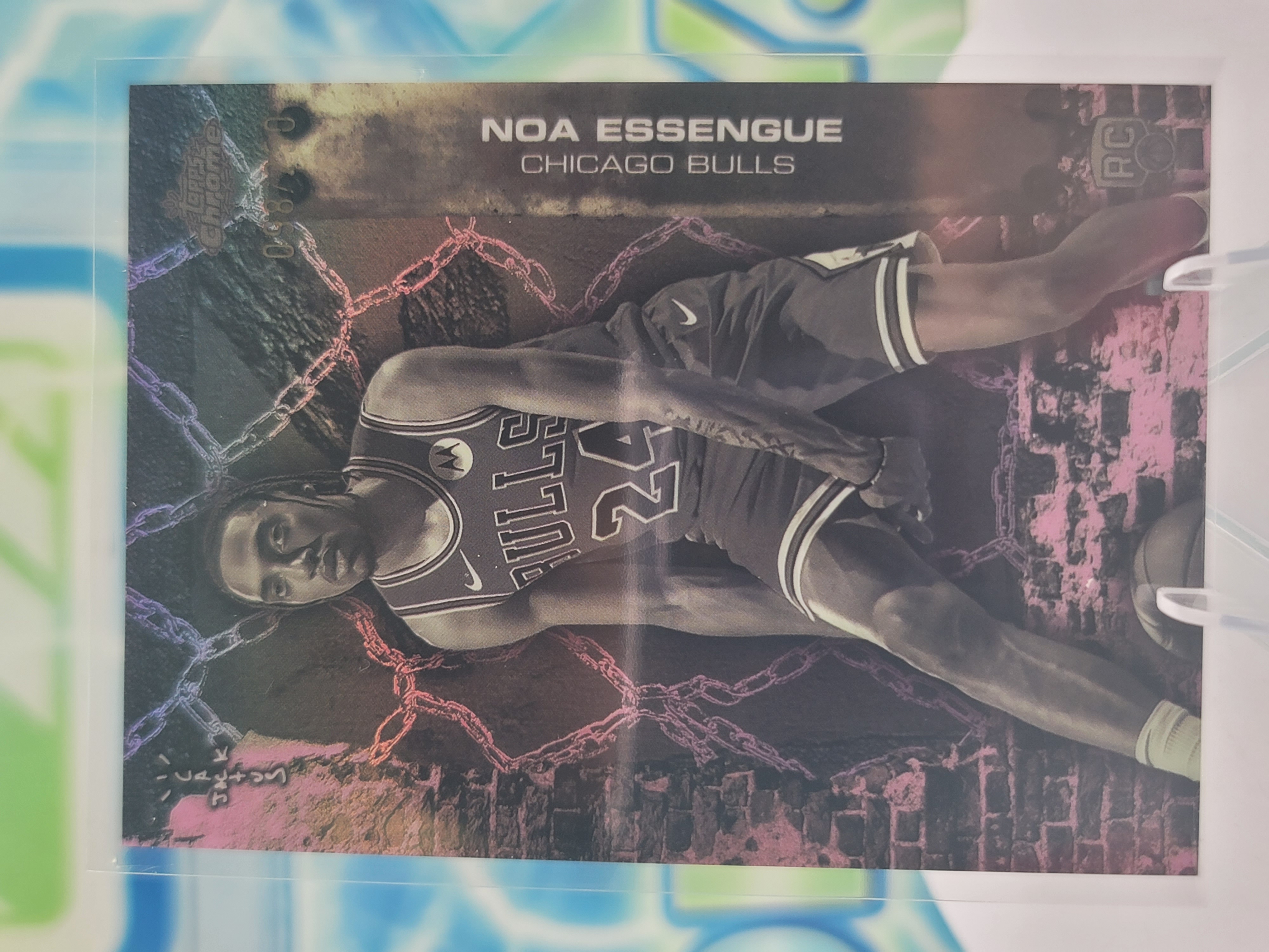 2026 Topps Chrome x Cactus Jack Noa Essengue — 2026 Topps Chrome x Cactus Jack Pink Refractor Noa Essengue Rookie #98 of 250