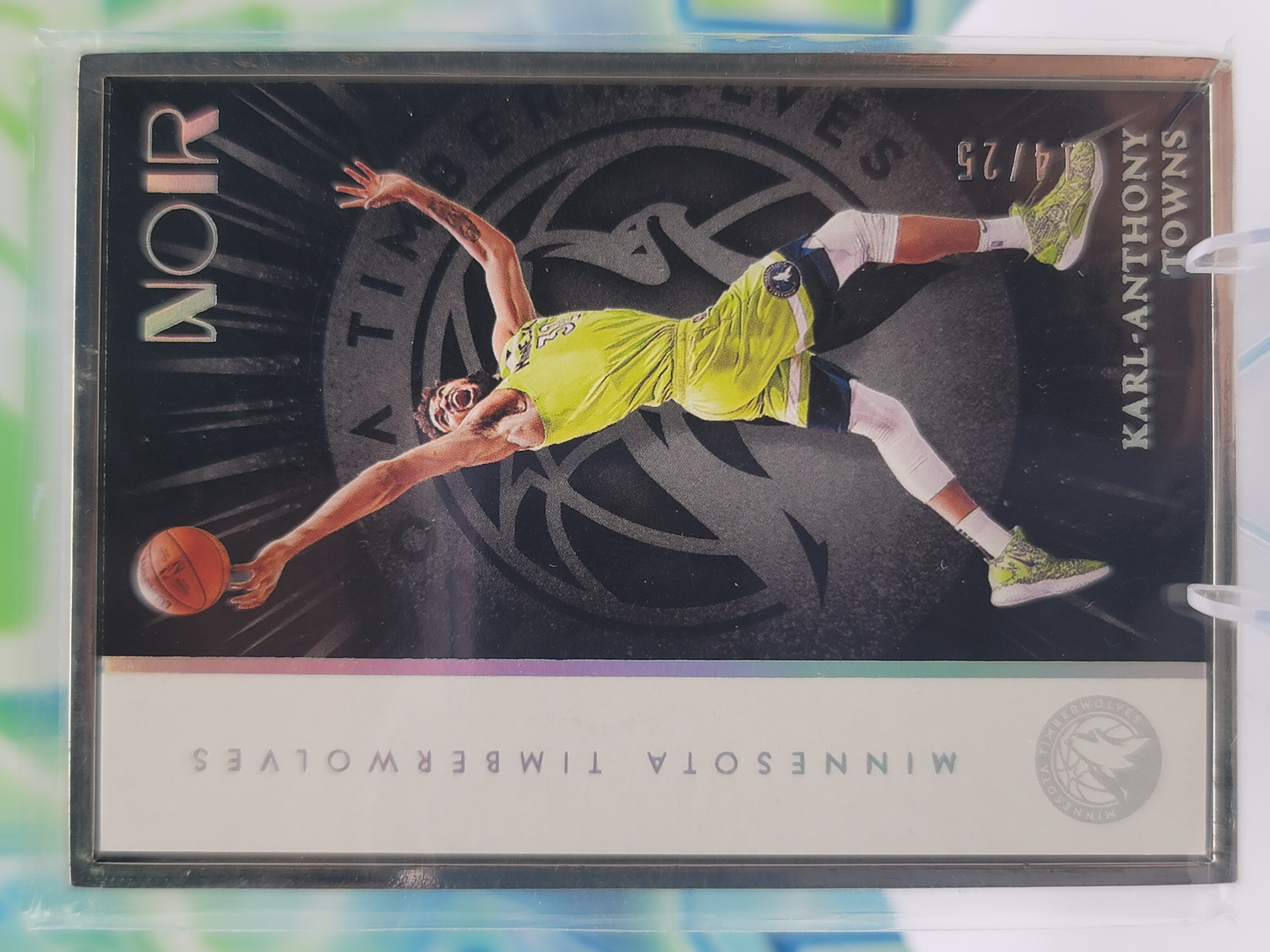 2022 Panini Noir Karl-Anthony Towns — 2022 Panini Noir Metal Finish Karl-Anthony Towns #14 of 25