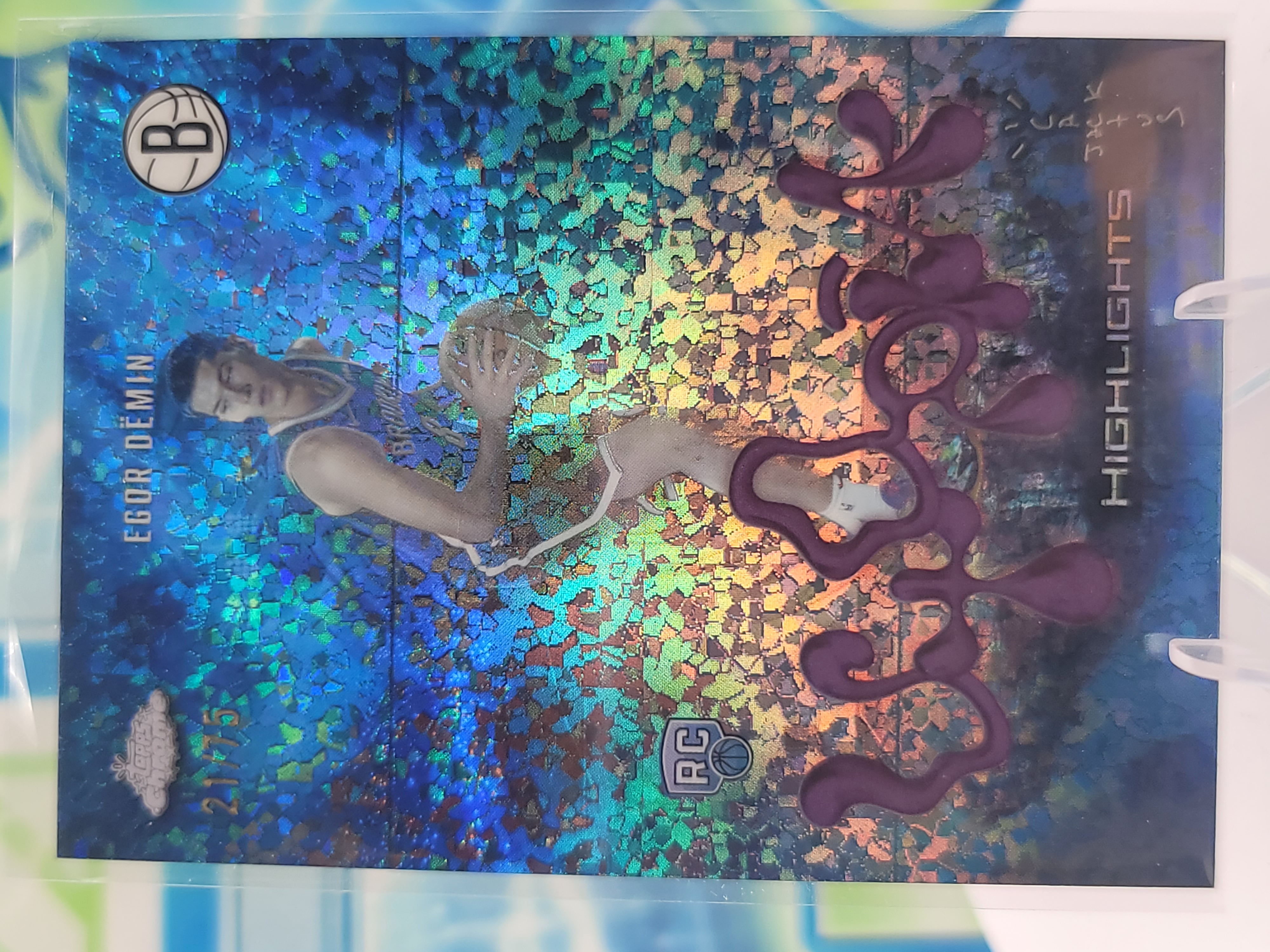 2026 Topps Chrome x Cactus Jack Egor Demin — 2026 Topps Chrome x Cactus Jack Utopia Purple Mini-Diamond Egor Demin Rookie #21 of 75