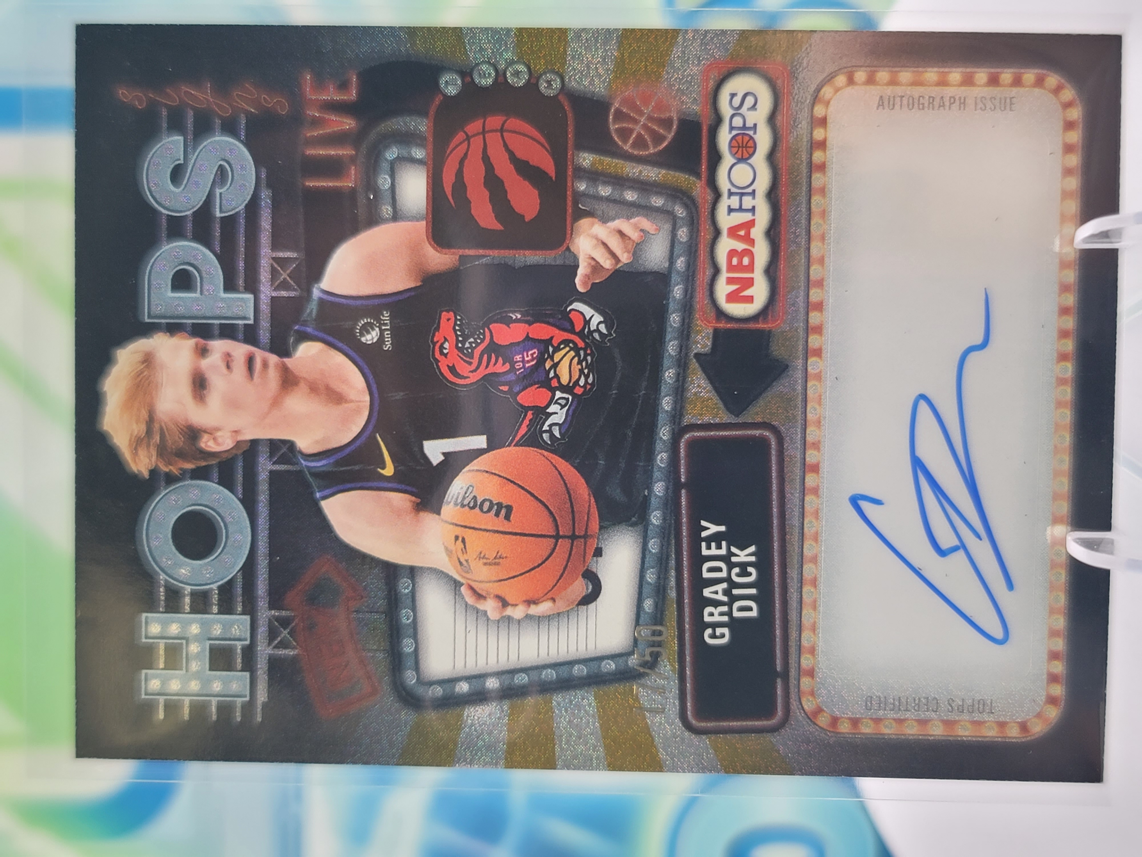 2026 Topps NBA Hoops Gradey Dick — 2026 Topps NBA Hoops Signs Gradey Dick Autograph #17 of 50