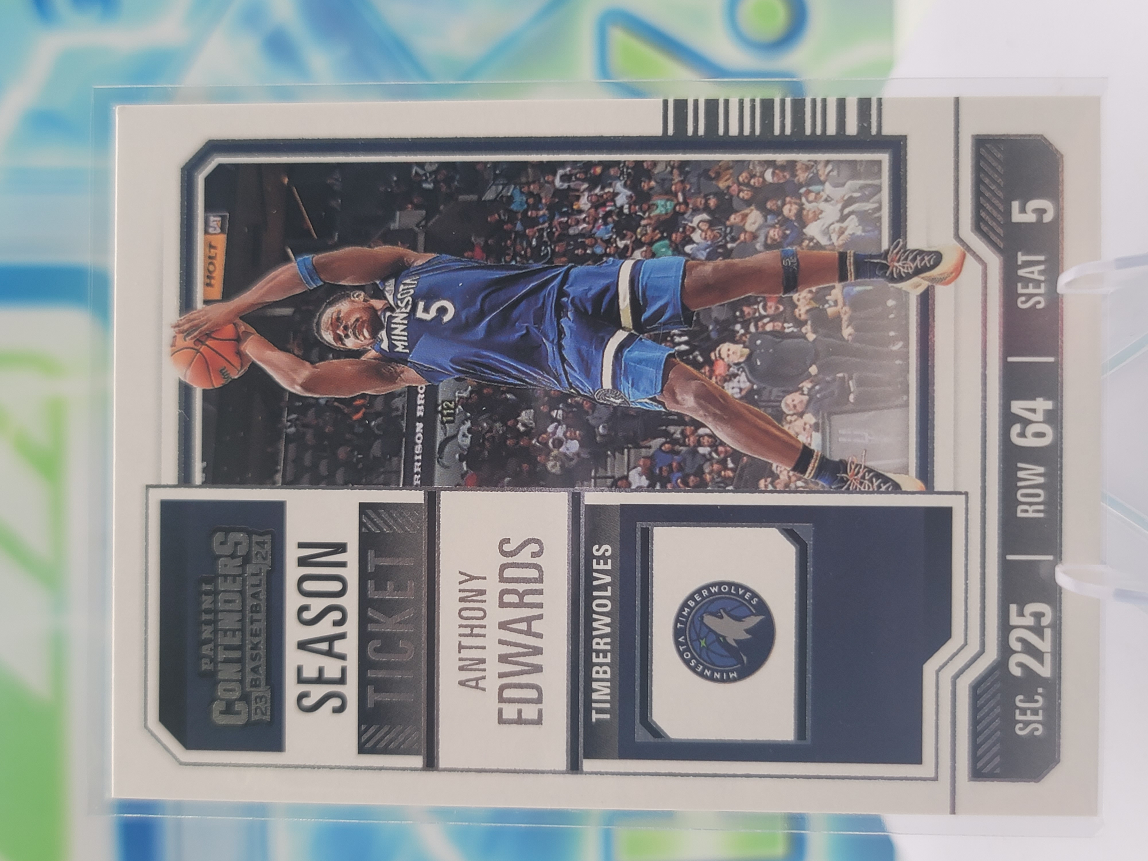 2024 Panini Contenders Anthony Edwards — 2024 Panini Contenders Season Ticket Anthony Edwards