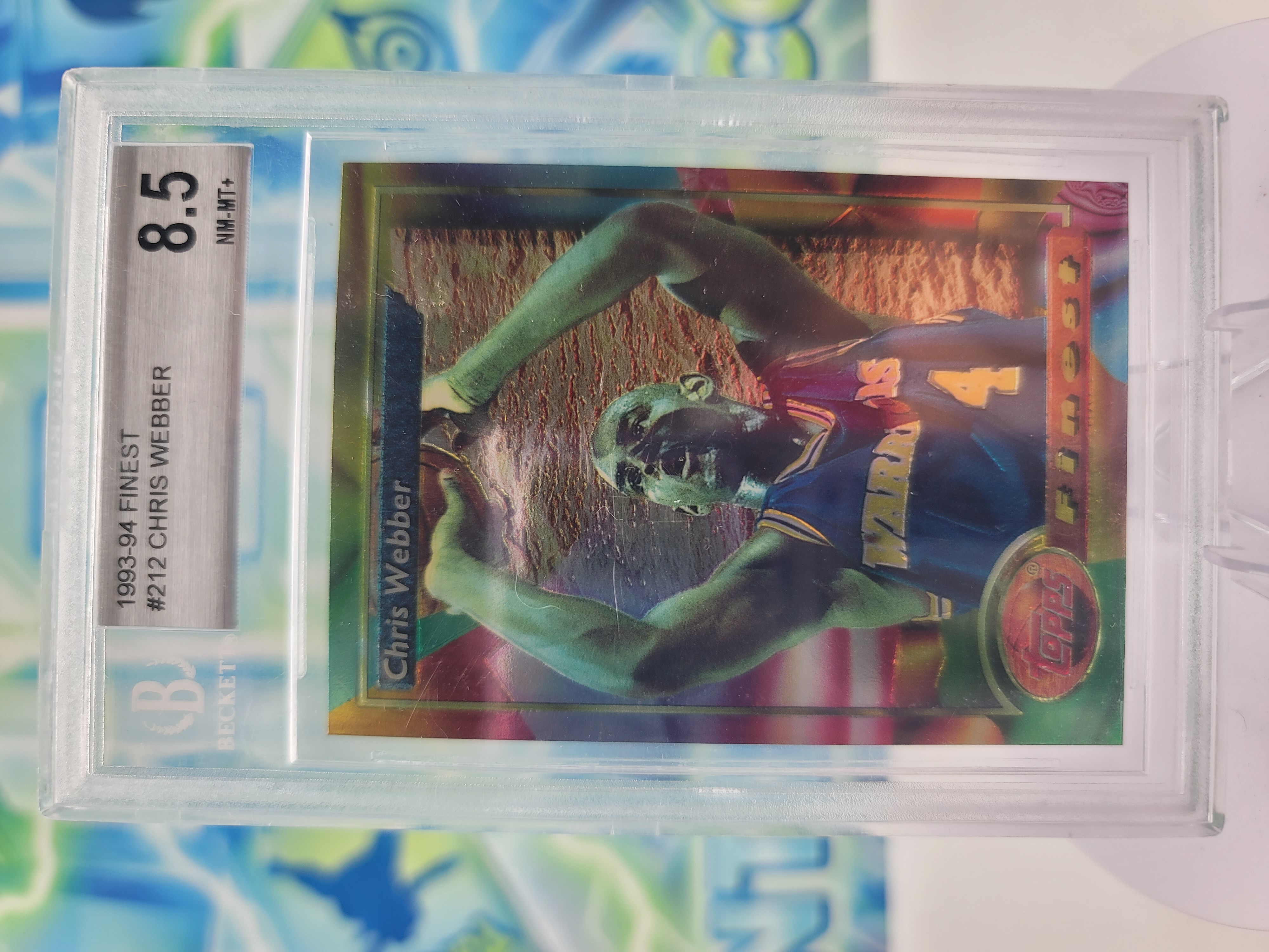 1994 Topps Finest Chris Webber — 1994 Topps Finest Chris Webber Beckett 8.5