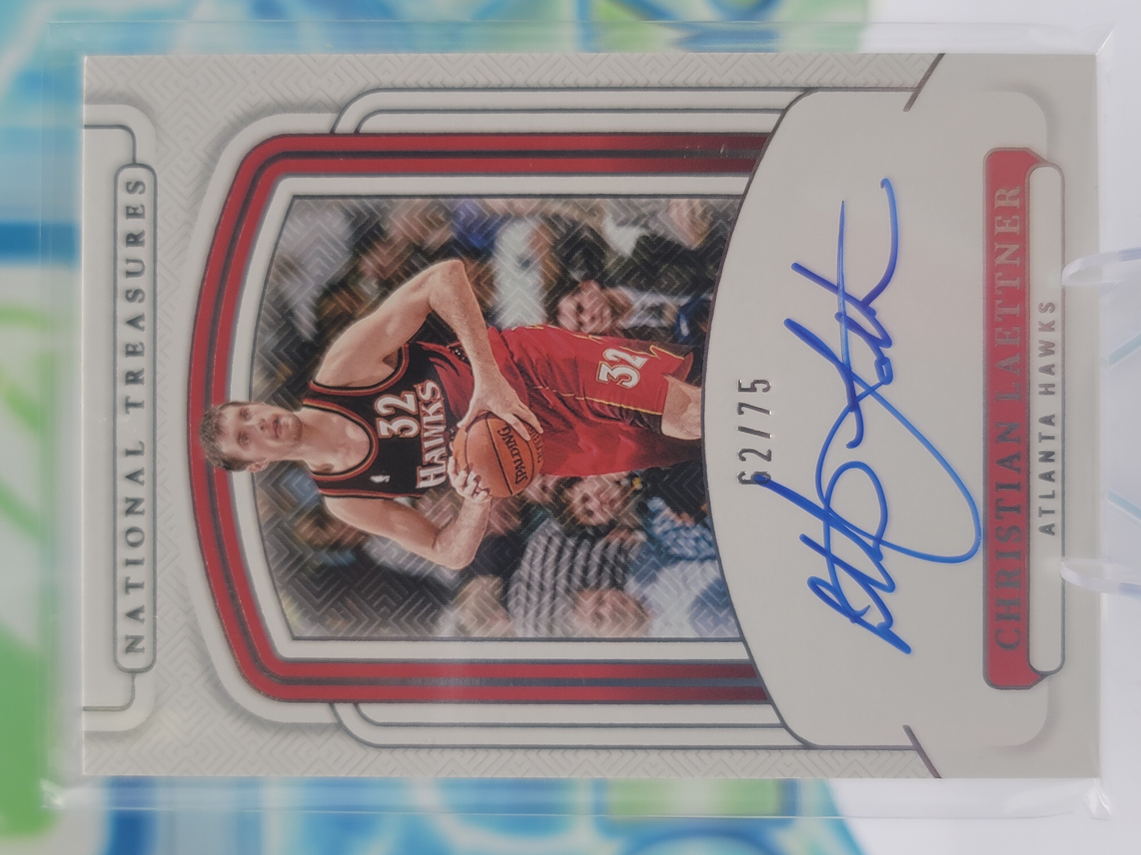 2025 Panini National Treasures Christian Laettner — 2025 Panini National Treasures Auto Christian Laettner Auto #62 of 75