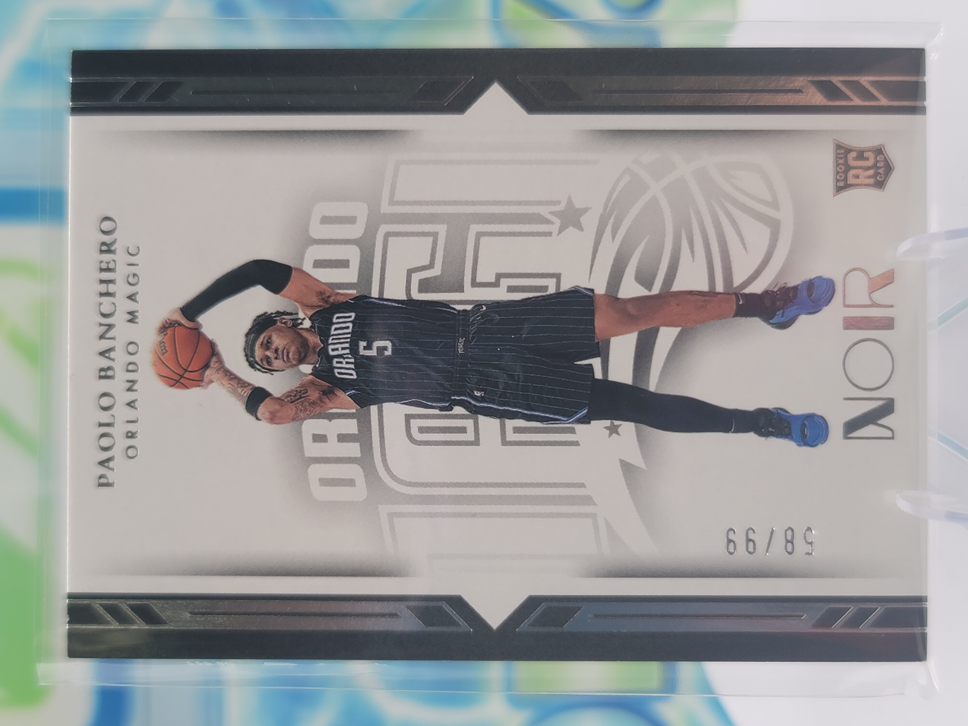 2023 Panini Noir Paolo Banchero — 2023 Panini Noir Icon Edition Paolo Banchero Rookie #58 of 99