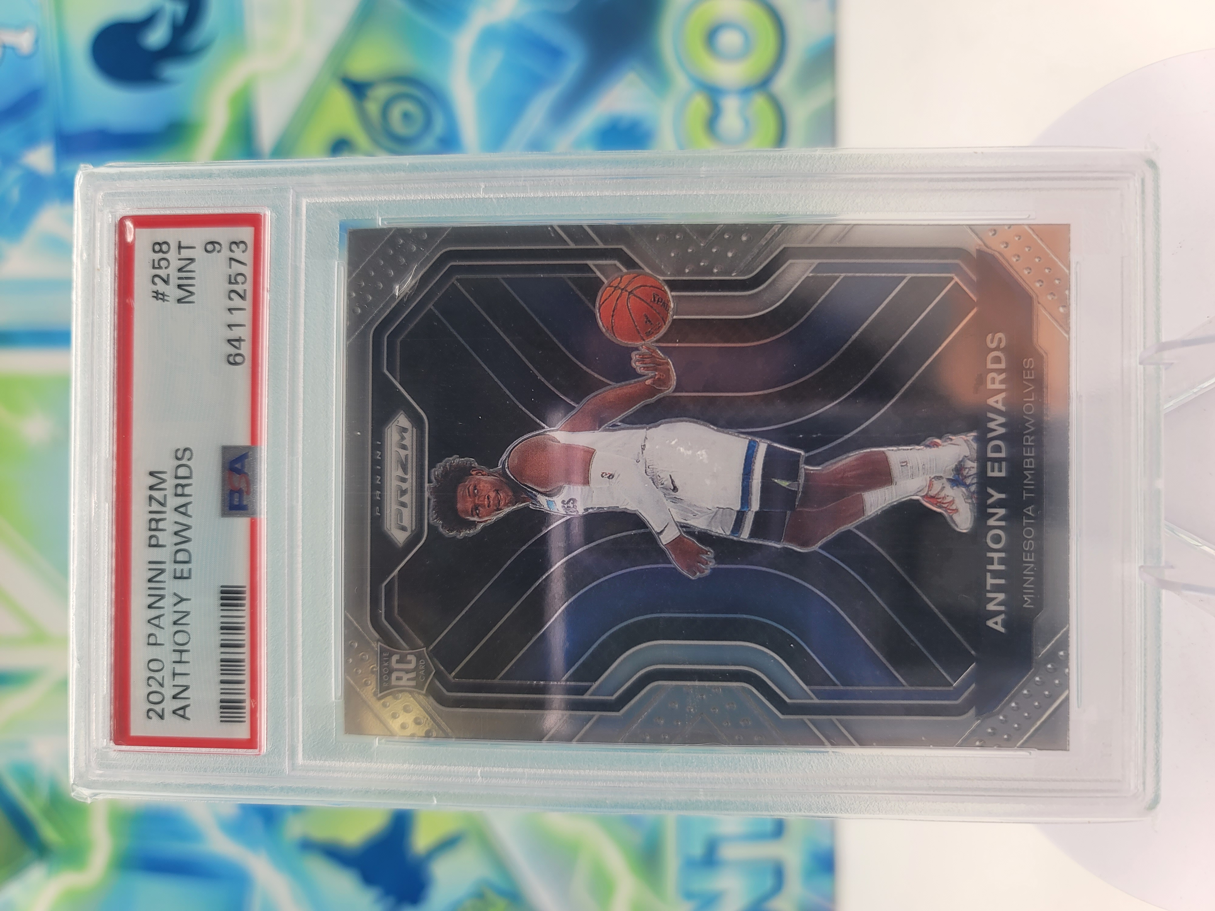 2020 Panini Prizm Anthony Edwards — 2020 Panini Prizm Anthony Edwards Rookie PSA 9.0