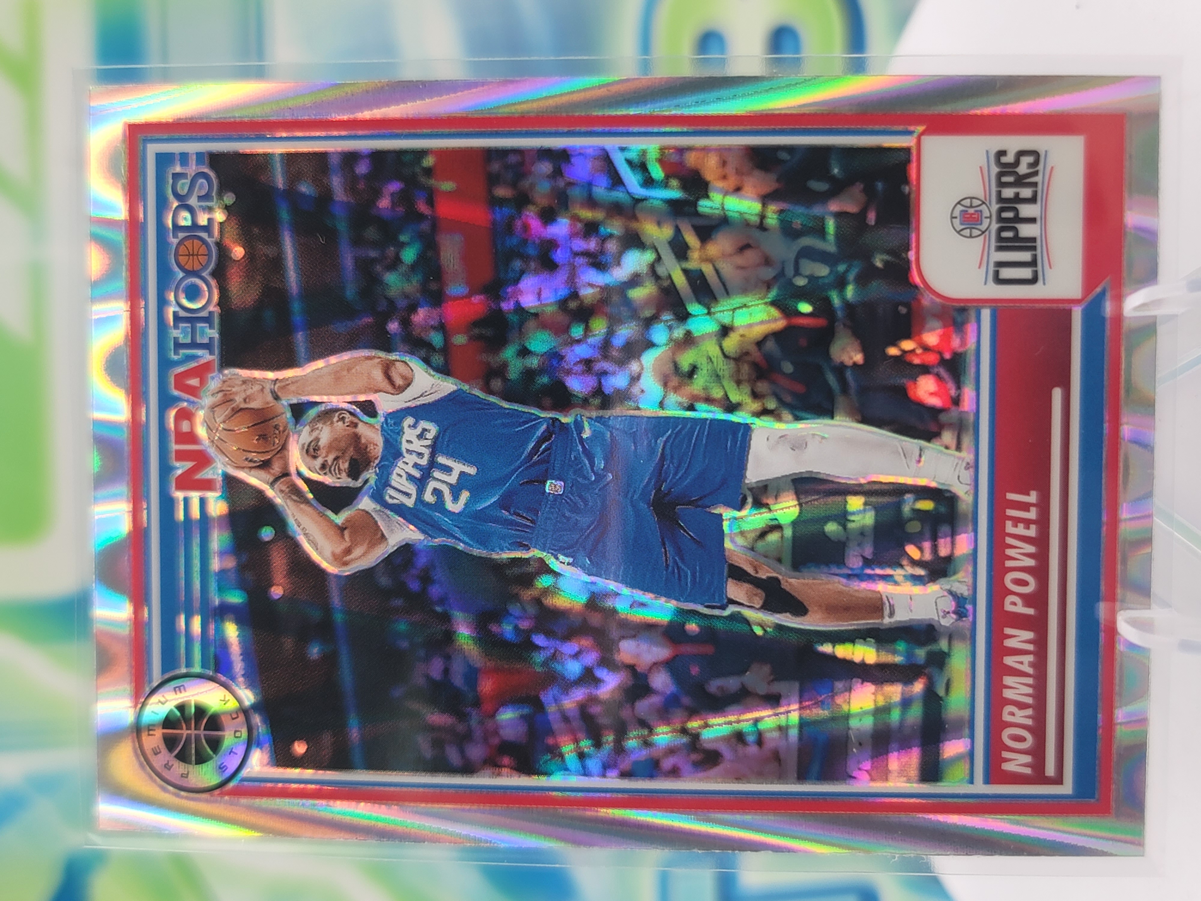 2024 Panini Premium Stock Norman Powell — 2024 Panini Premium Stock Ray Wave Refractor Norman Powell