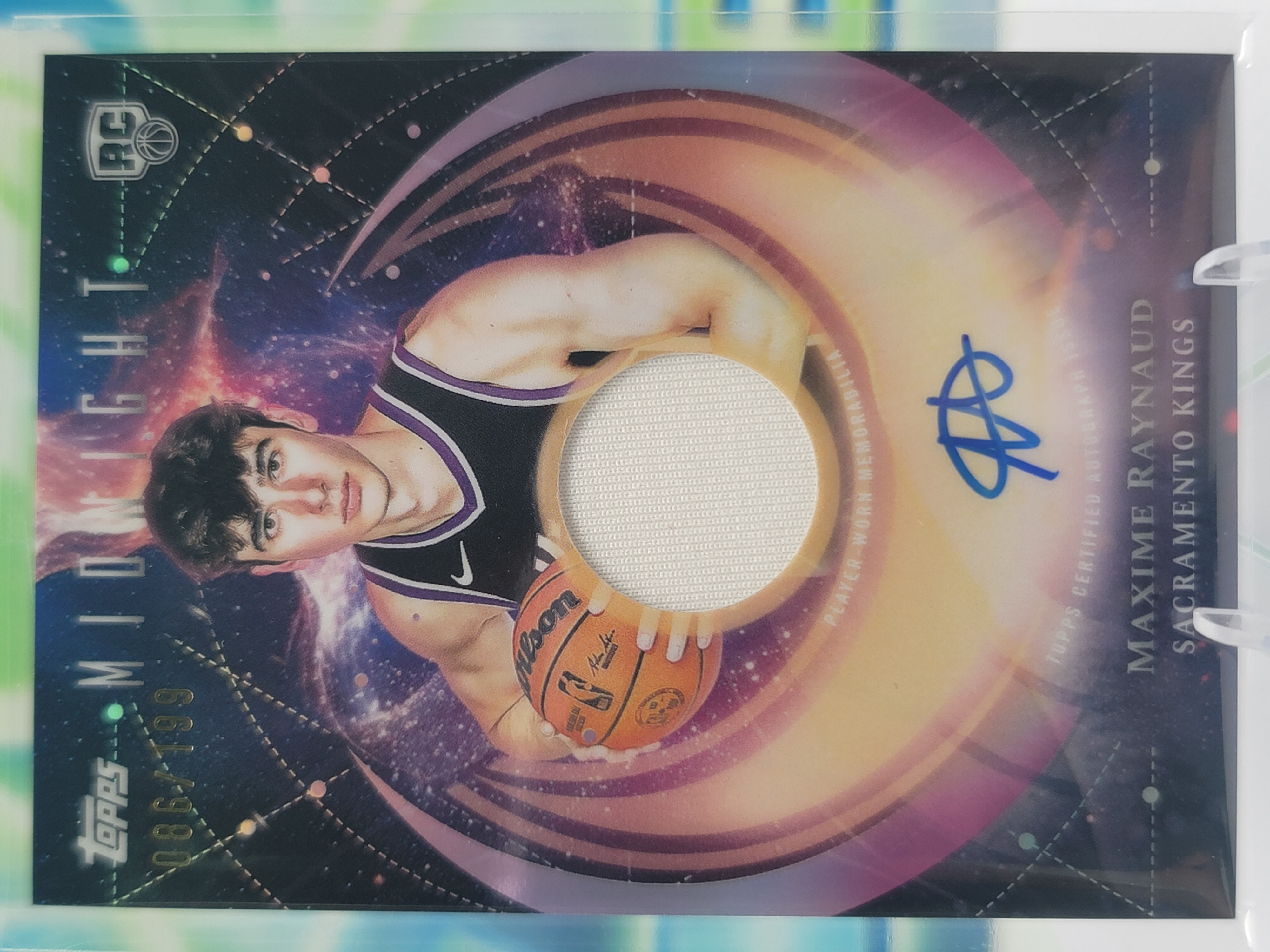 2025 Topps Topps Flagship Maxime Raynaud — 2025 Topps Flagship Midnight Maxime Raynaud RPA # / 199