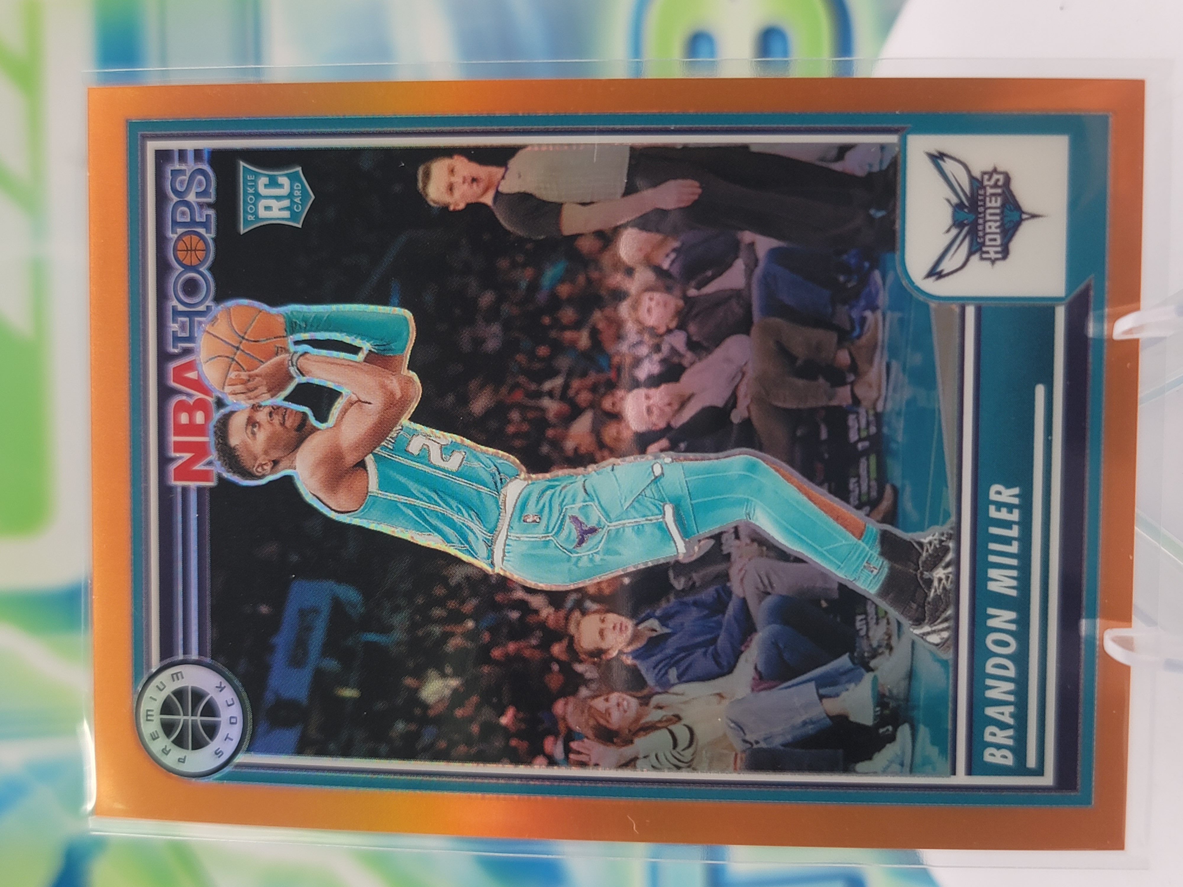 2024 Panini Premium Stock Brandon Miller — 2024 Panini Premium Stock Orange Prizm Brandon Miller Rookie #122 of 299