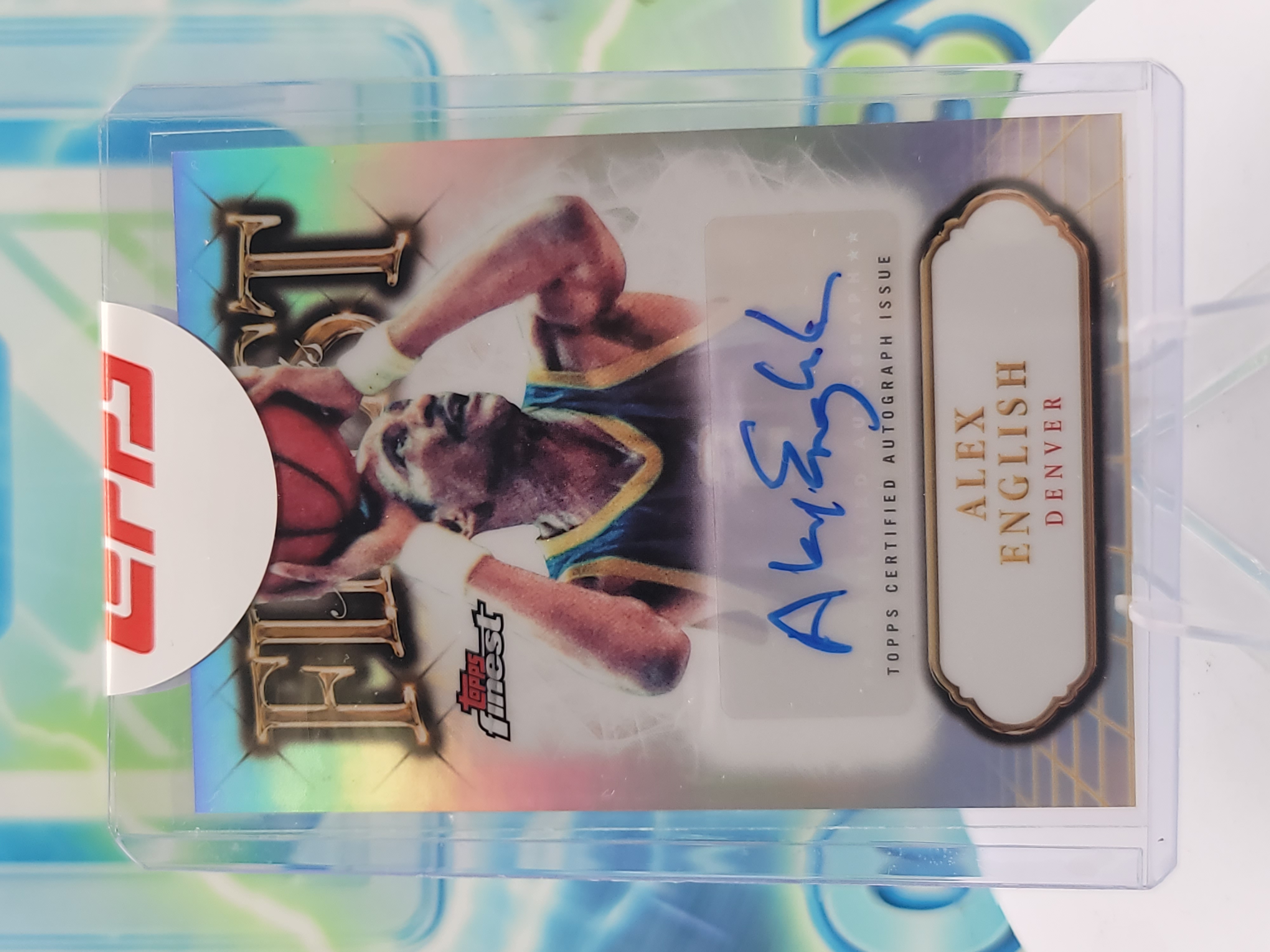 2025 Topps Finest Alex English — 2025 Topps Finest Auto Refractor Alex English Autograph