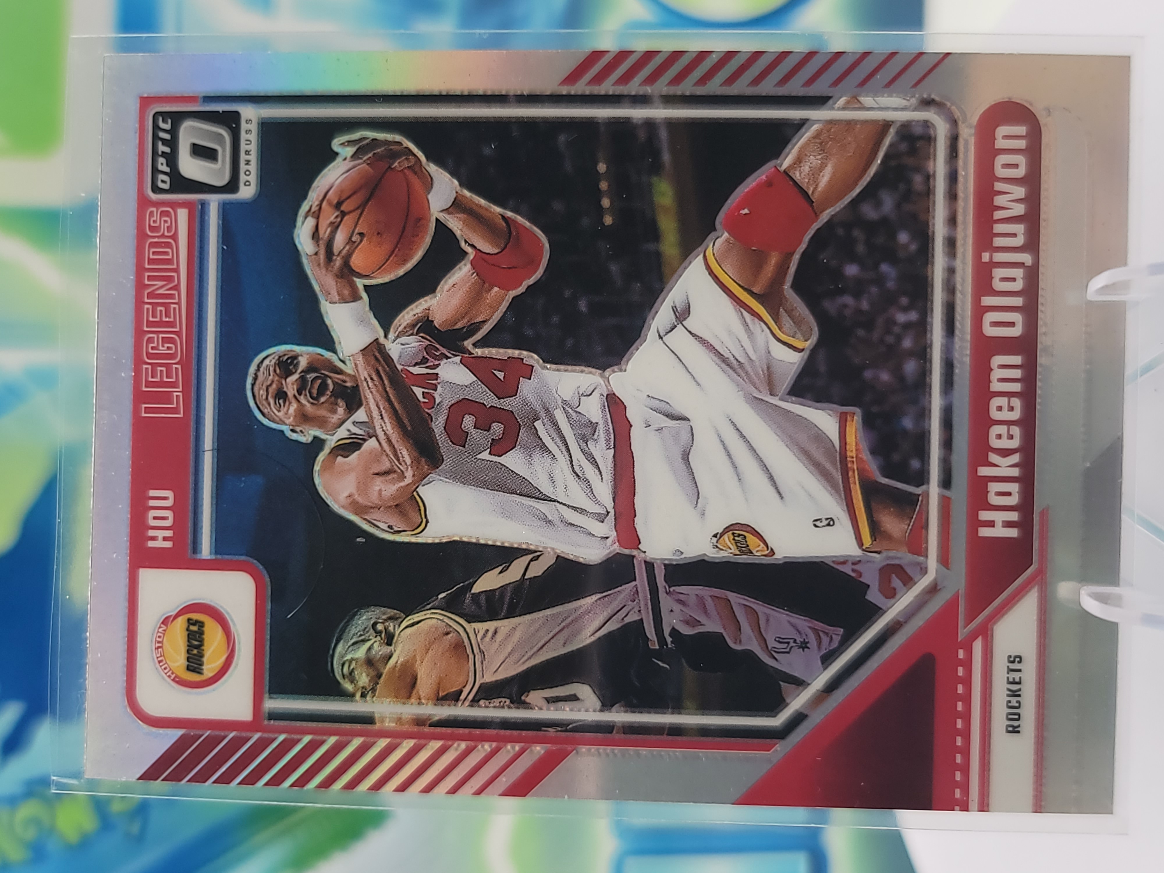 2025 Panini Donruss Optic Hakeem Olajuwon — 2025 Panini Donruss Optic Legends Refractor Hakeem Olajuwon