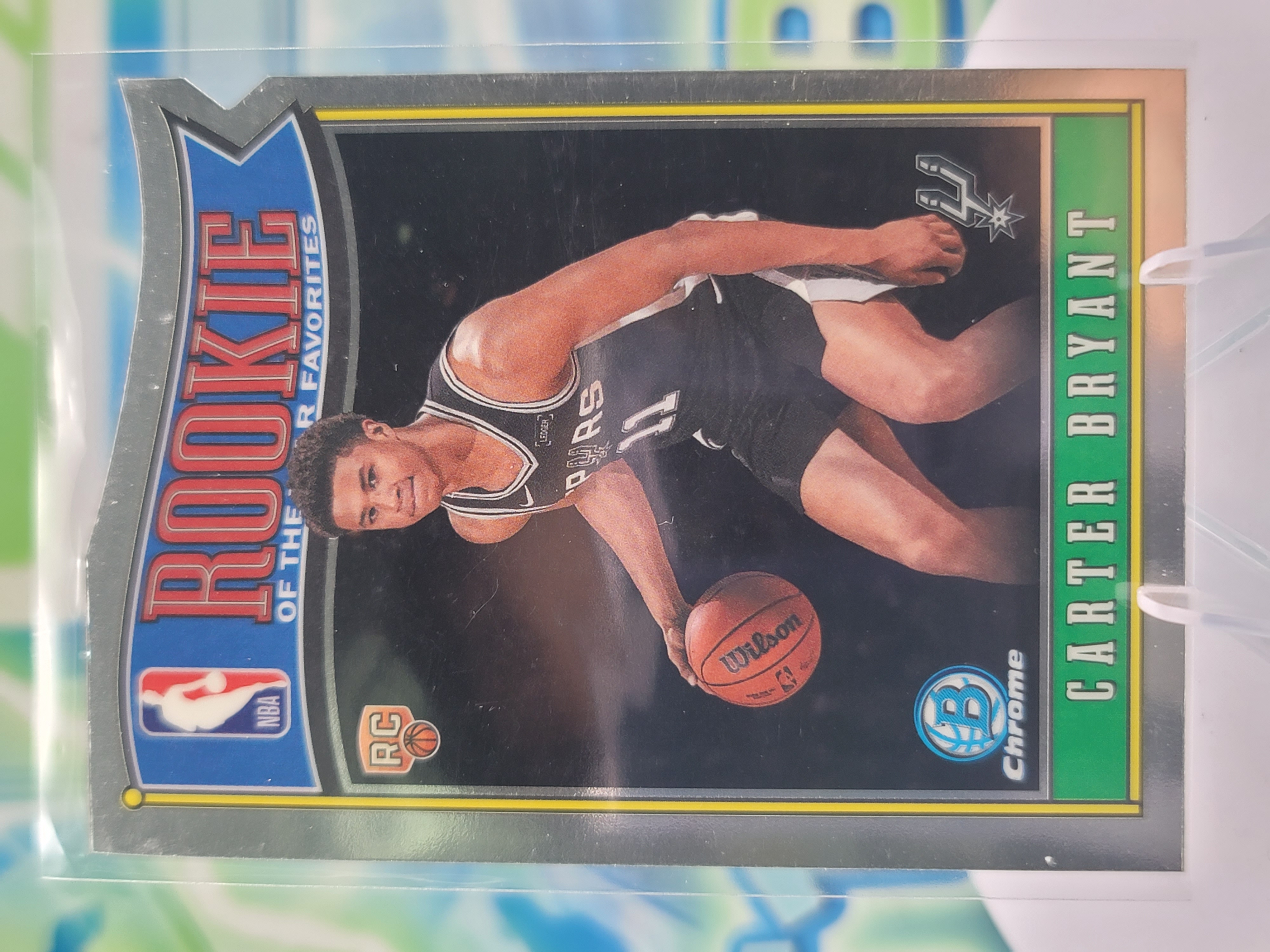 2025 Topps Bowman Carter Bryant — 2025 Topps Bowman Chrome ROY Favorites Die-cut Carter Bryant Rookie