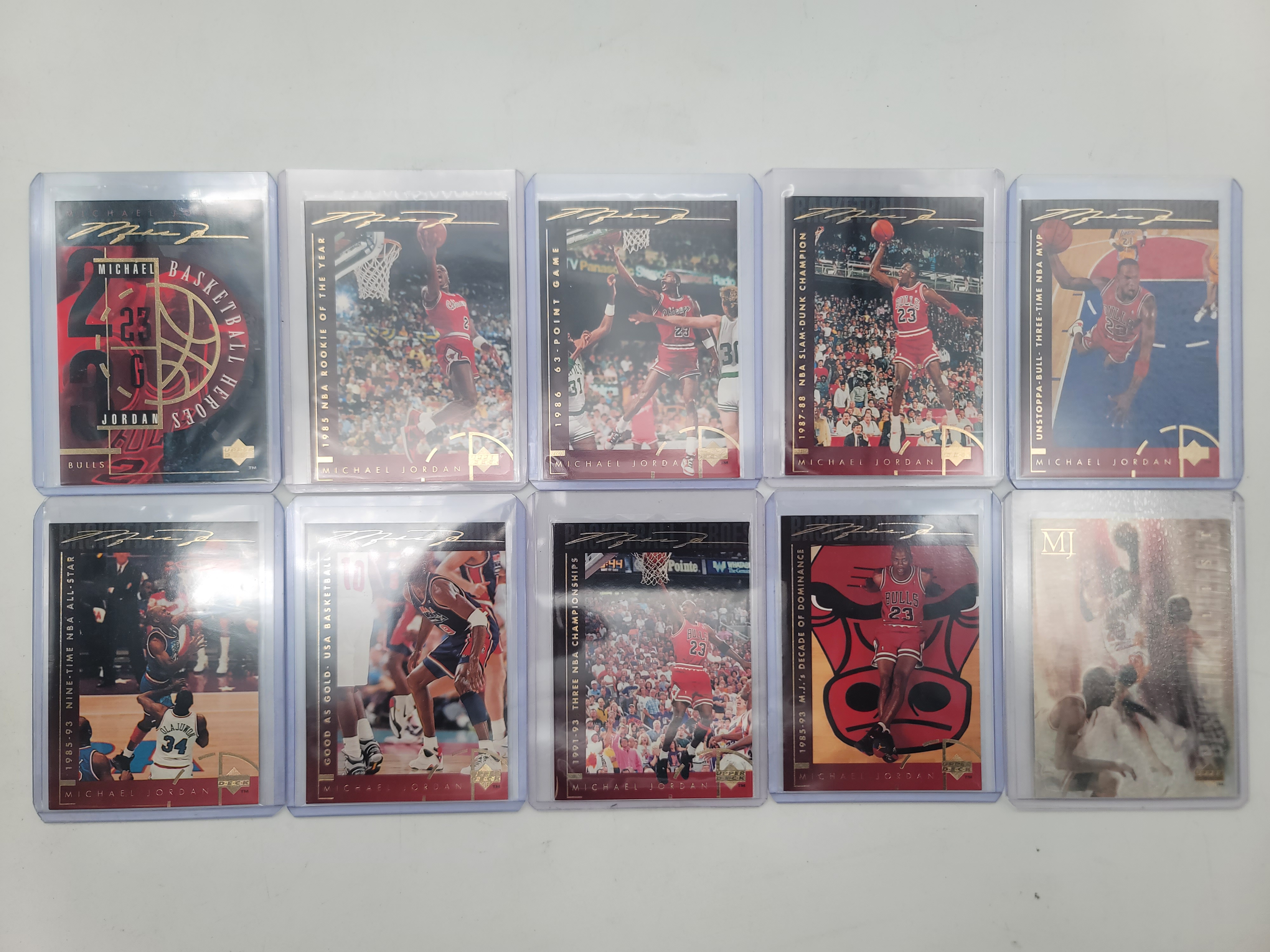 1994 Upper Deck Michael Jordan — 1994 Upper Deck Basketball Heroes Michael Jordan Complete Set Odds 1:30