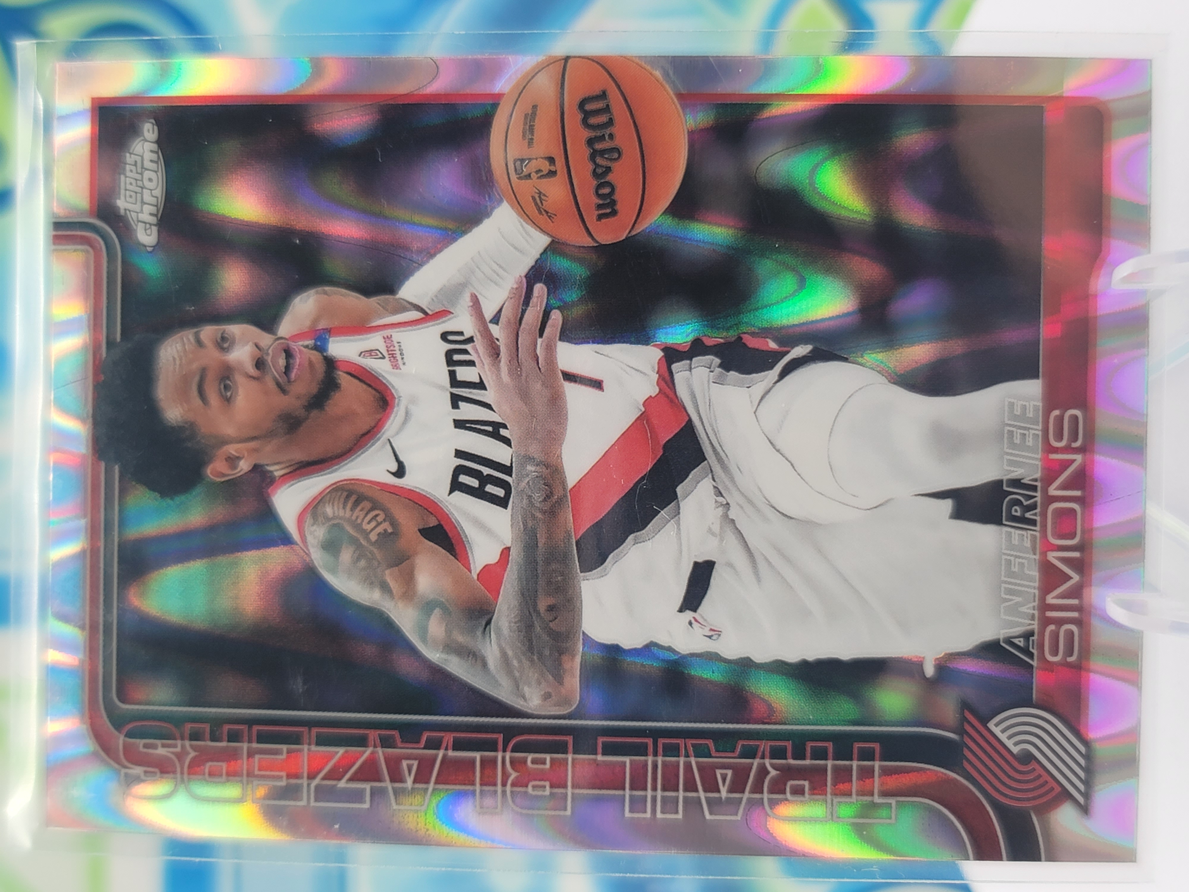 2025 Topps Topps Chrome Anfernee Simons — 2025 Topps Topps Chrome Raywave Anfernee Simons