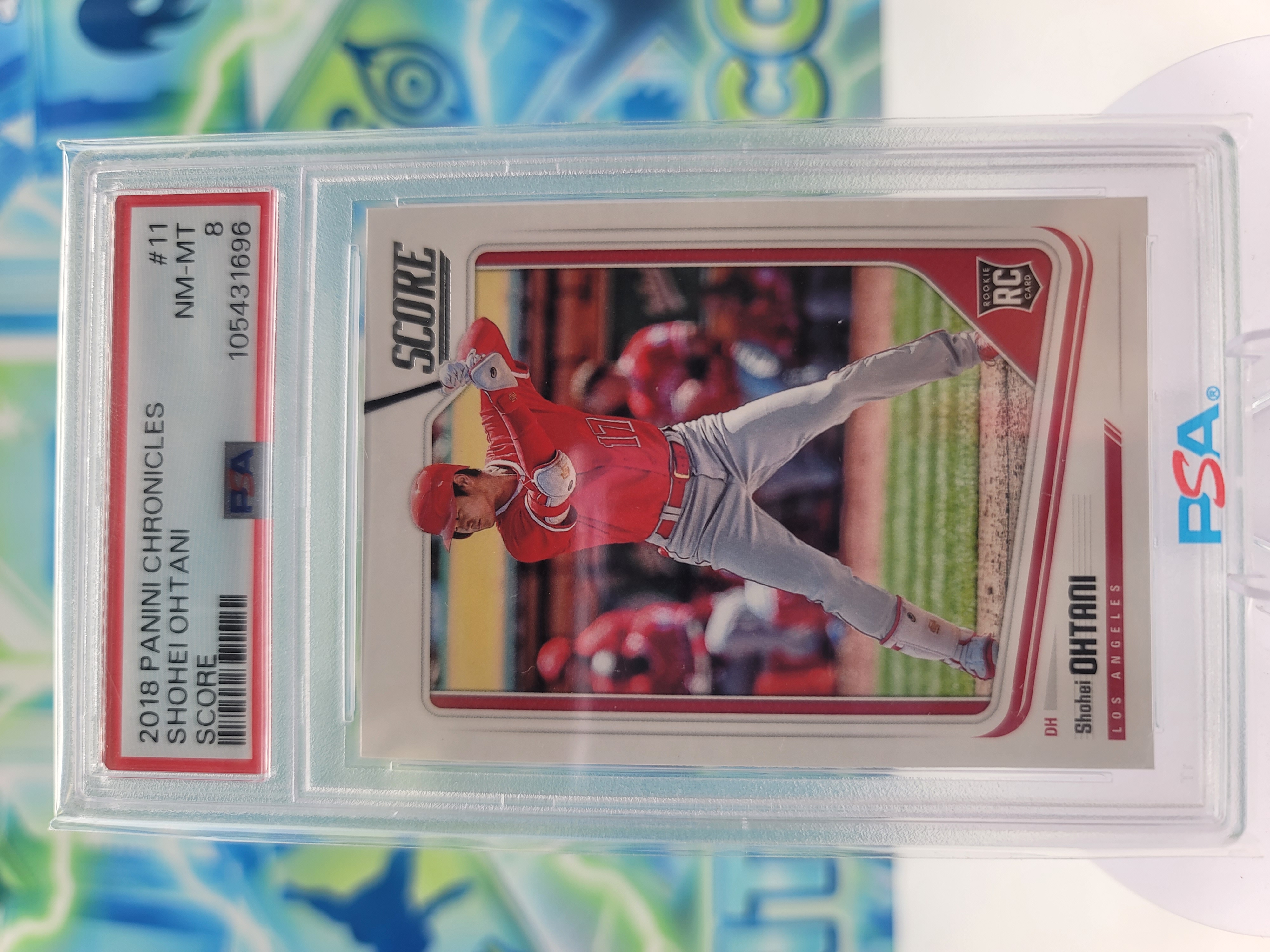 2018 Panini Score Shohei Ohtani — 2018 Panini Score Shohei Ohtani Rookie PSA 8.0