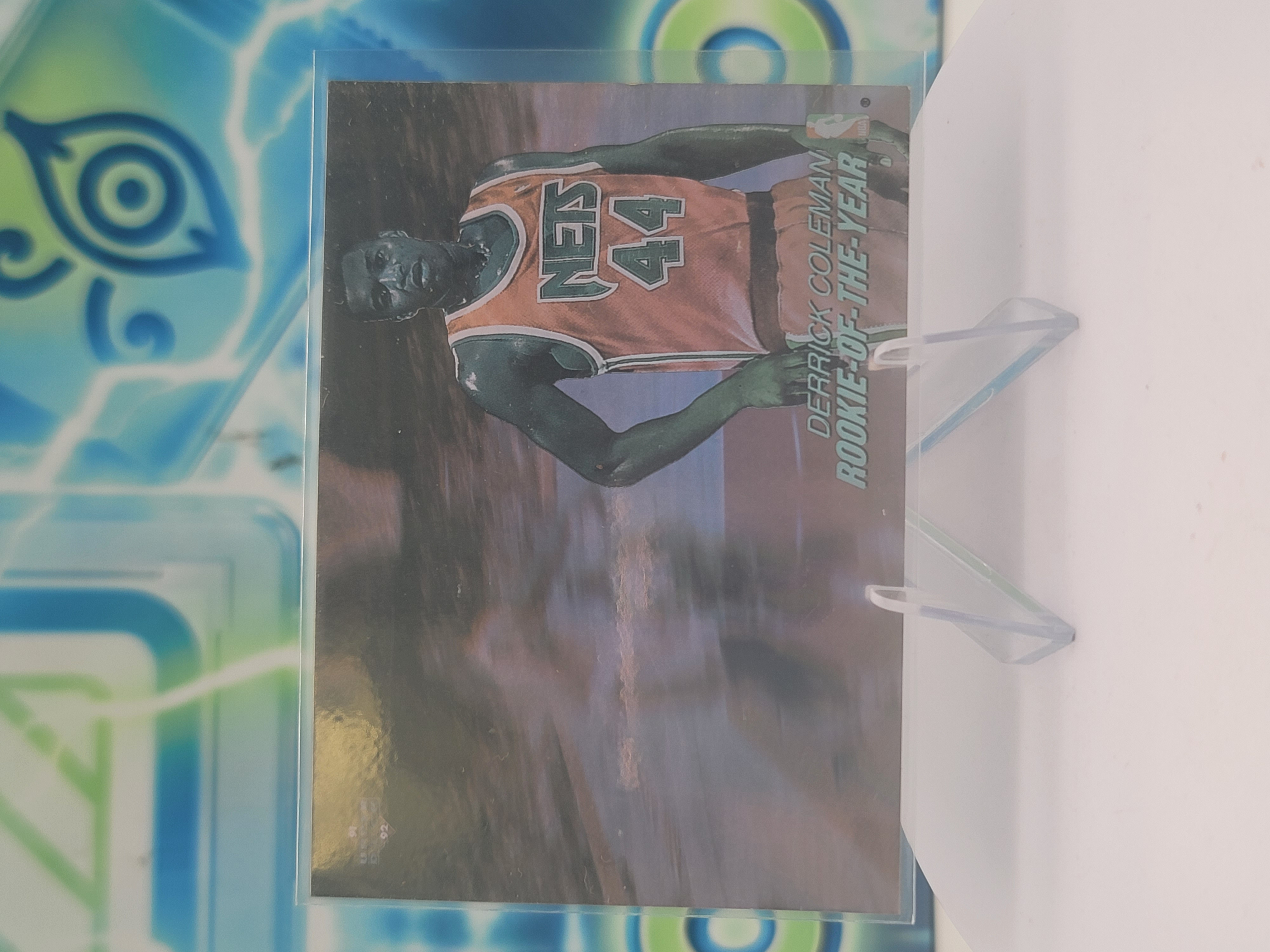 1991 Upper Deck Derrick Coleman — 1991 Upper Deck Rookie-of-the-Year Hologram Derrick Coleman