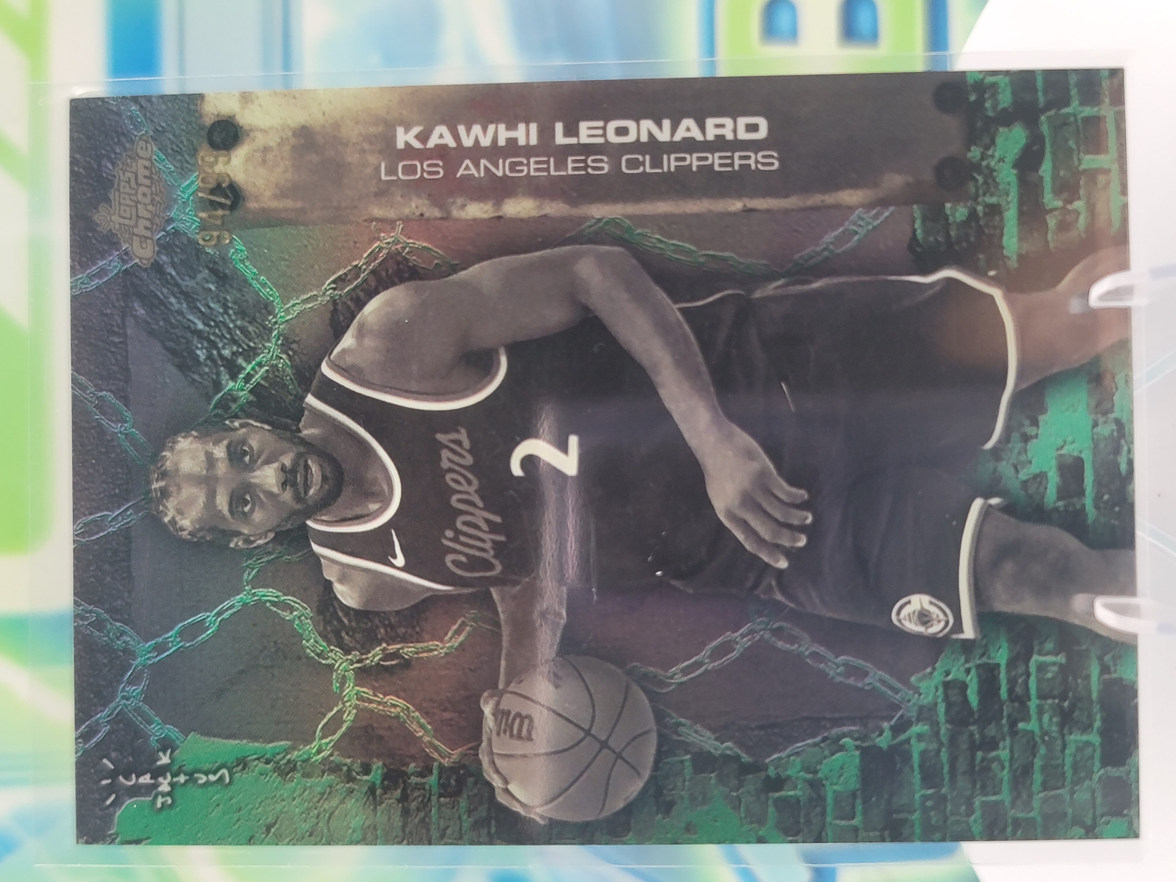 2026 Topps Chrome x Cactus Jack Kawhi Leonard — 2026 Topps Chrome x Cactus Jack Green Refactor Kawhi Leonard #94 of 99