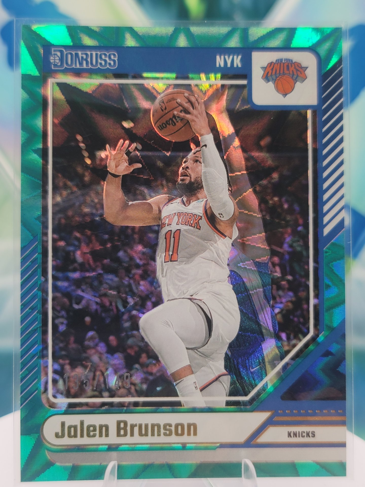 2025 Panini Donruss Jalen Brunson — 2025 Panini Donruss Lazer Jalen Brunson #135 of 149