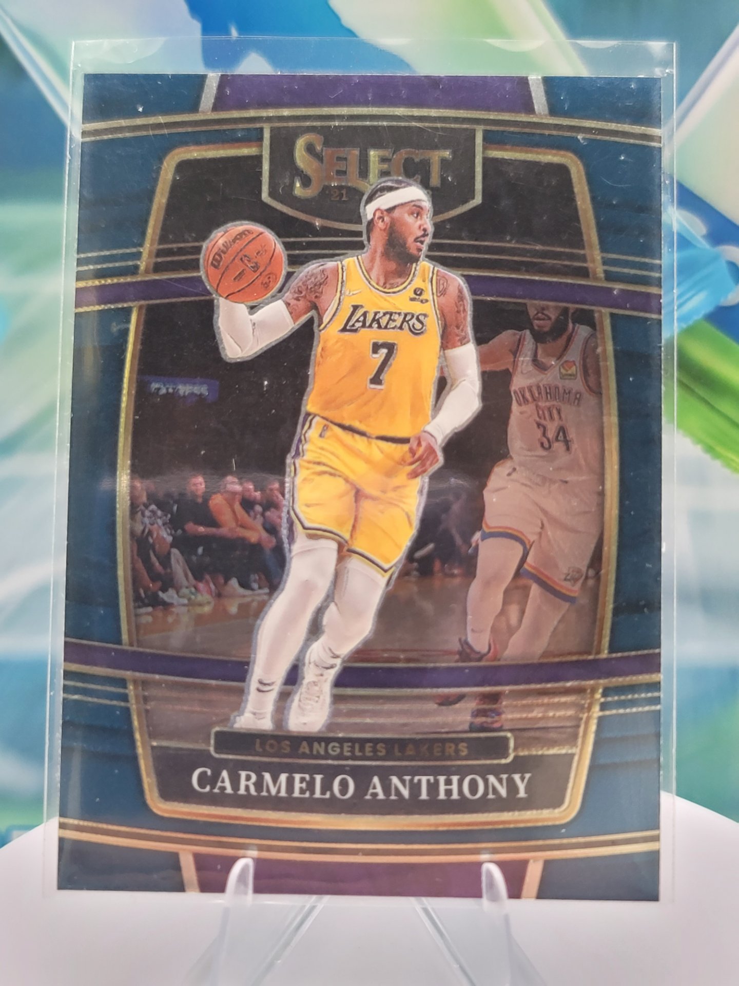 2022 Panini Select Carmelo Anthony — 2022 Panini Select Concourse Blue Carmelo Anthony