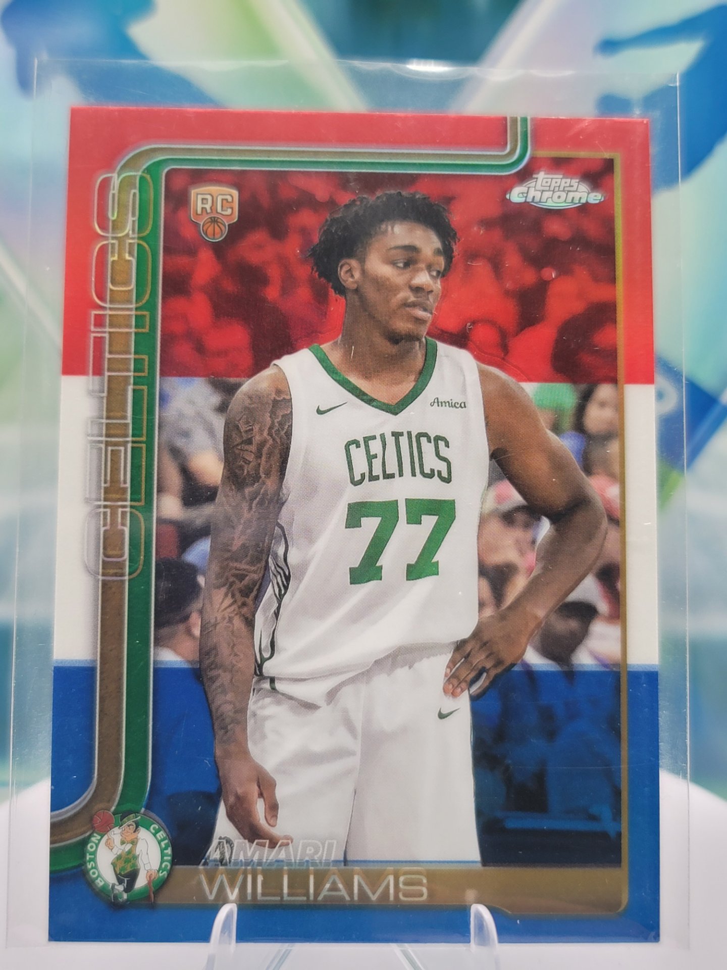 2025 Topps Topps Chrome Amari Williams — 2025 Topps Topps Chrome Red White Blue Amari Williams Rookie
