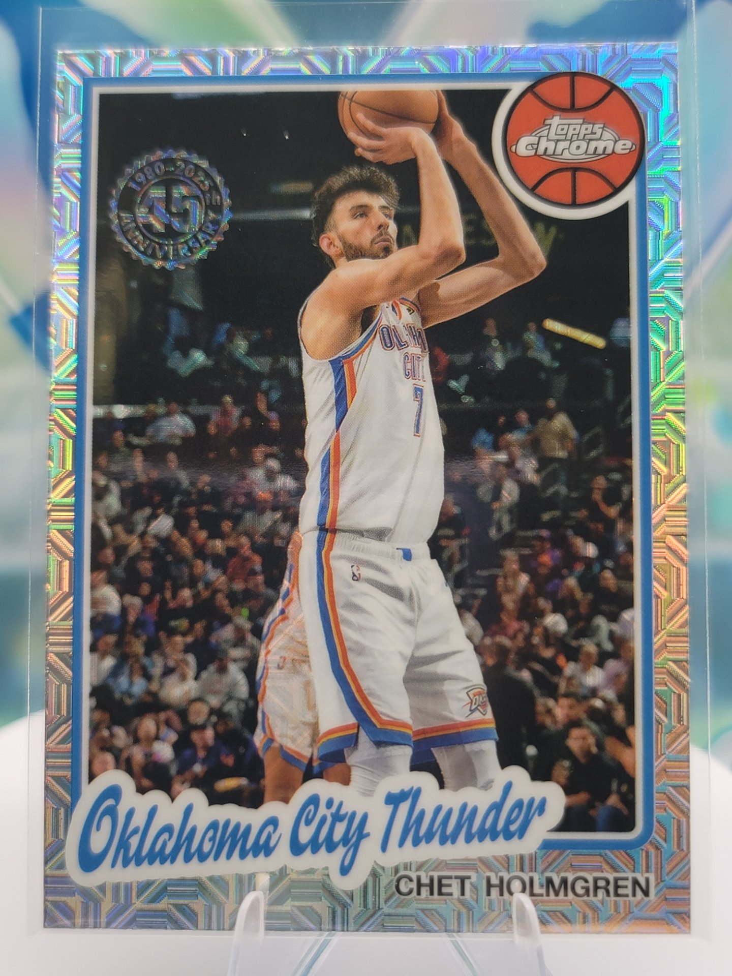2025 Topps Topps Chrome Chet Holmgren — 2025 Topps Topps Chrome 45th Anniversary Mojo Refractor Chet Holmgren