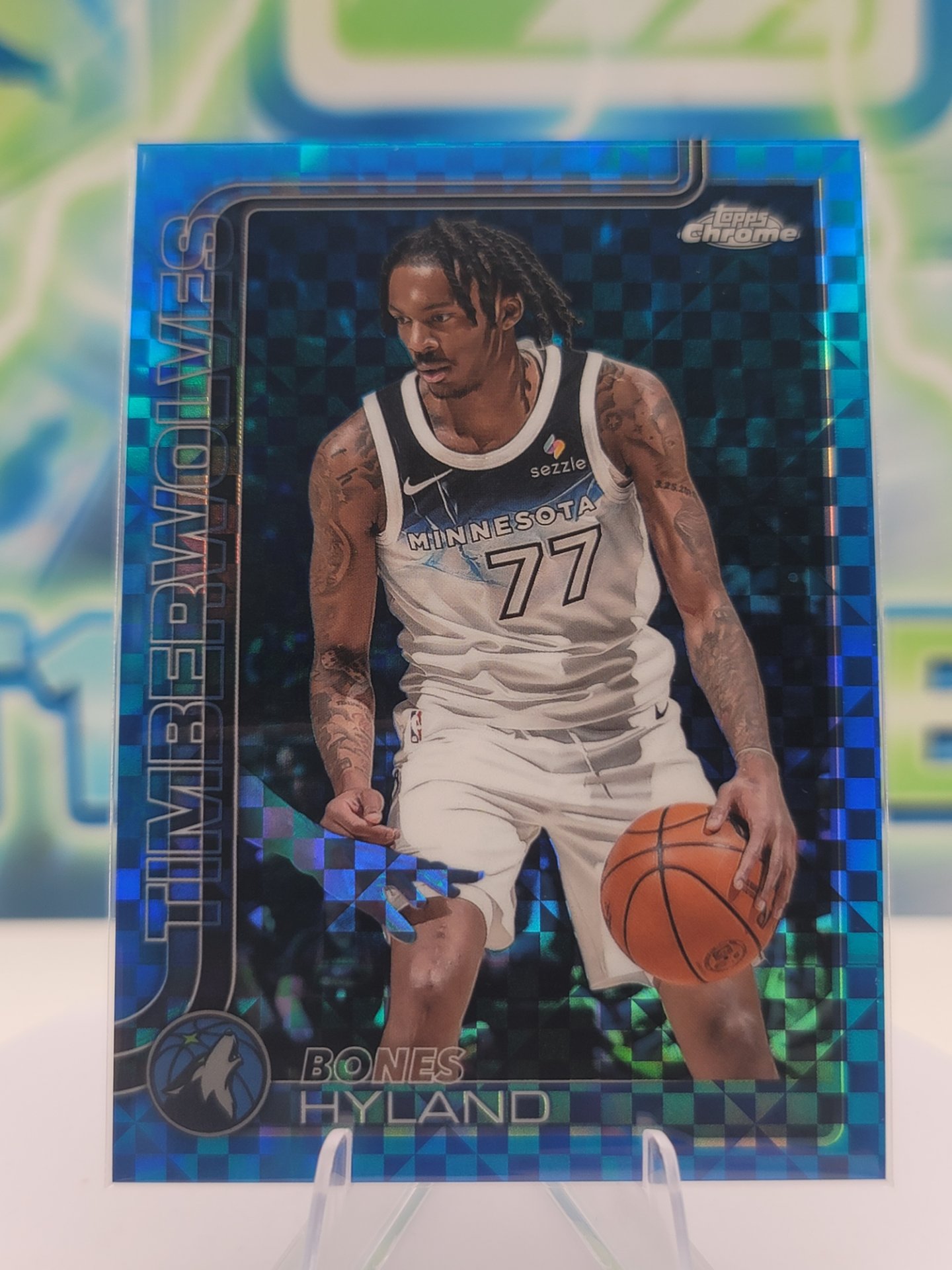 2025 Topps Topps Chrome Bones Hyland — 2025 Topps Topps Chrome Blue X-Fractor Bones Hyland
